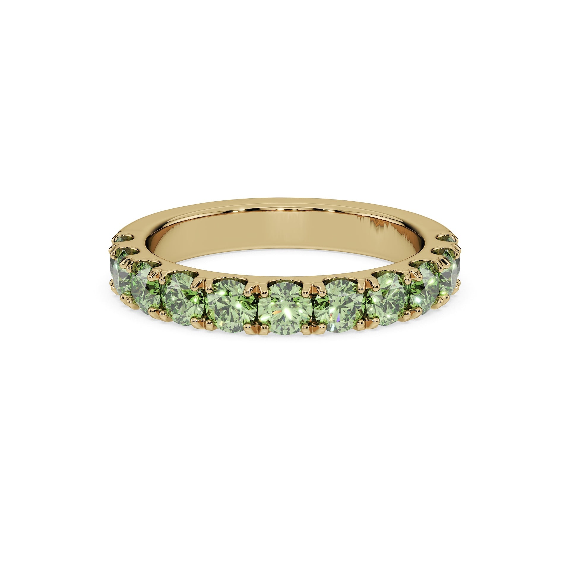 14K Yellow gold_Ocean Green Diamond