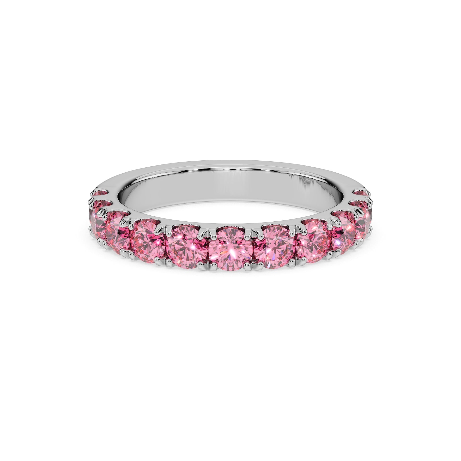 14K White gold_Vivid Pink Diamond