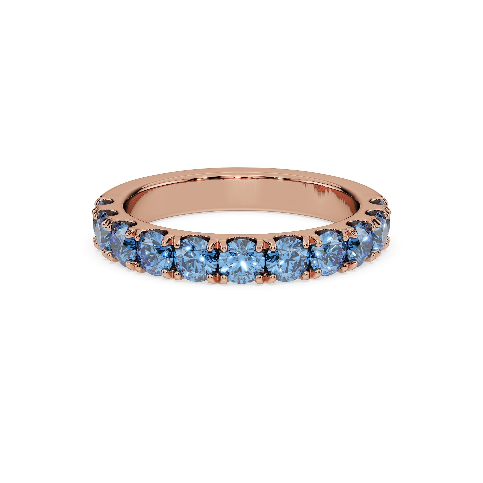 14K Rose gold_Royal Blue Diamond