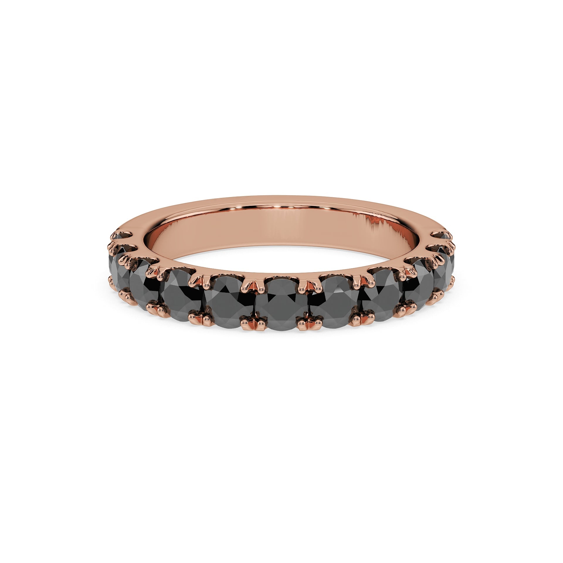 14K Rose gold_Black Diamond