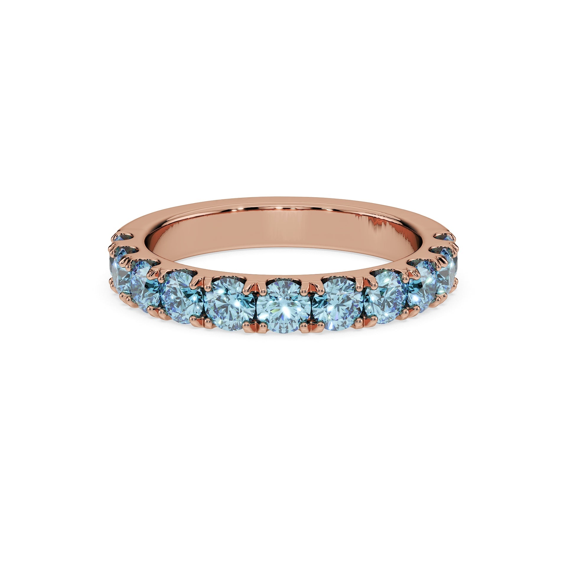 14K Rose gold_Ice Blue Diamond