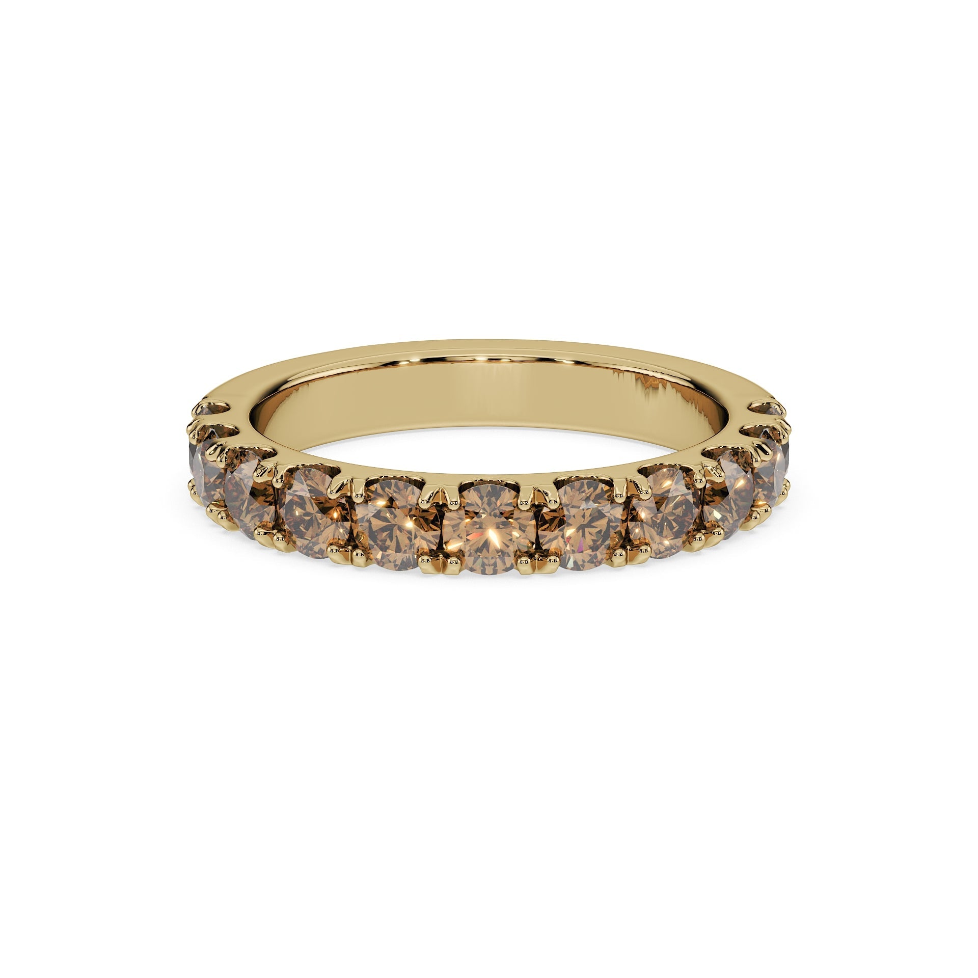 14K Yellow gold_Brown Diamond