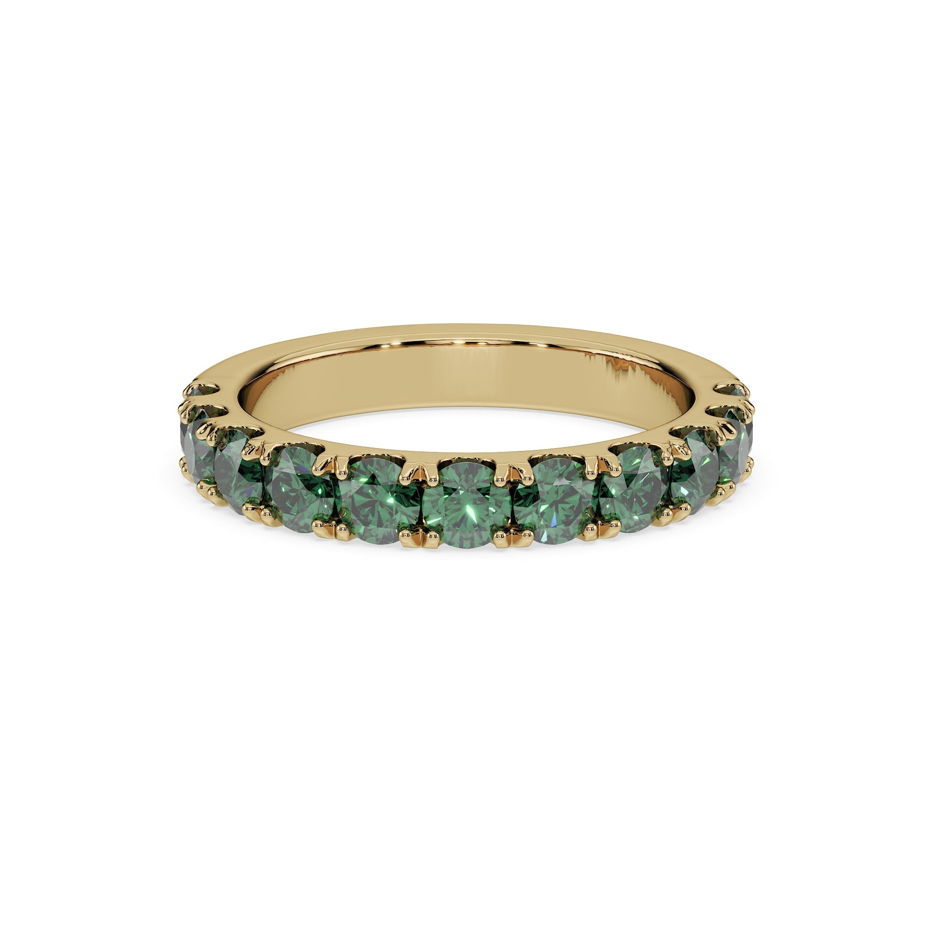 14K Yellow gold_Royal Green Diamond