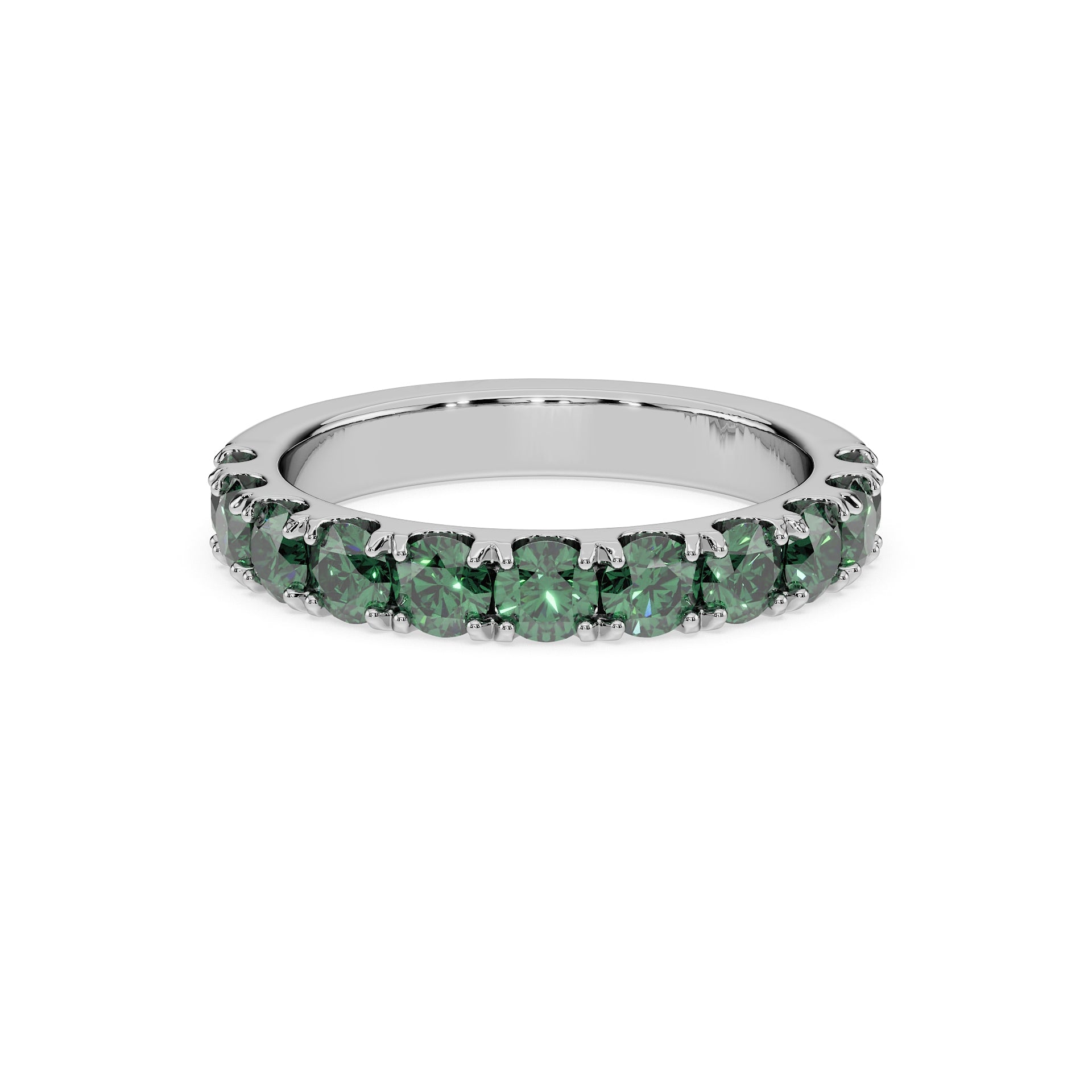 14K White gold_Royal Green Diamond