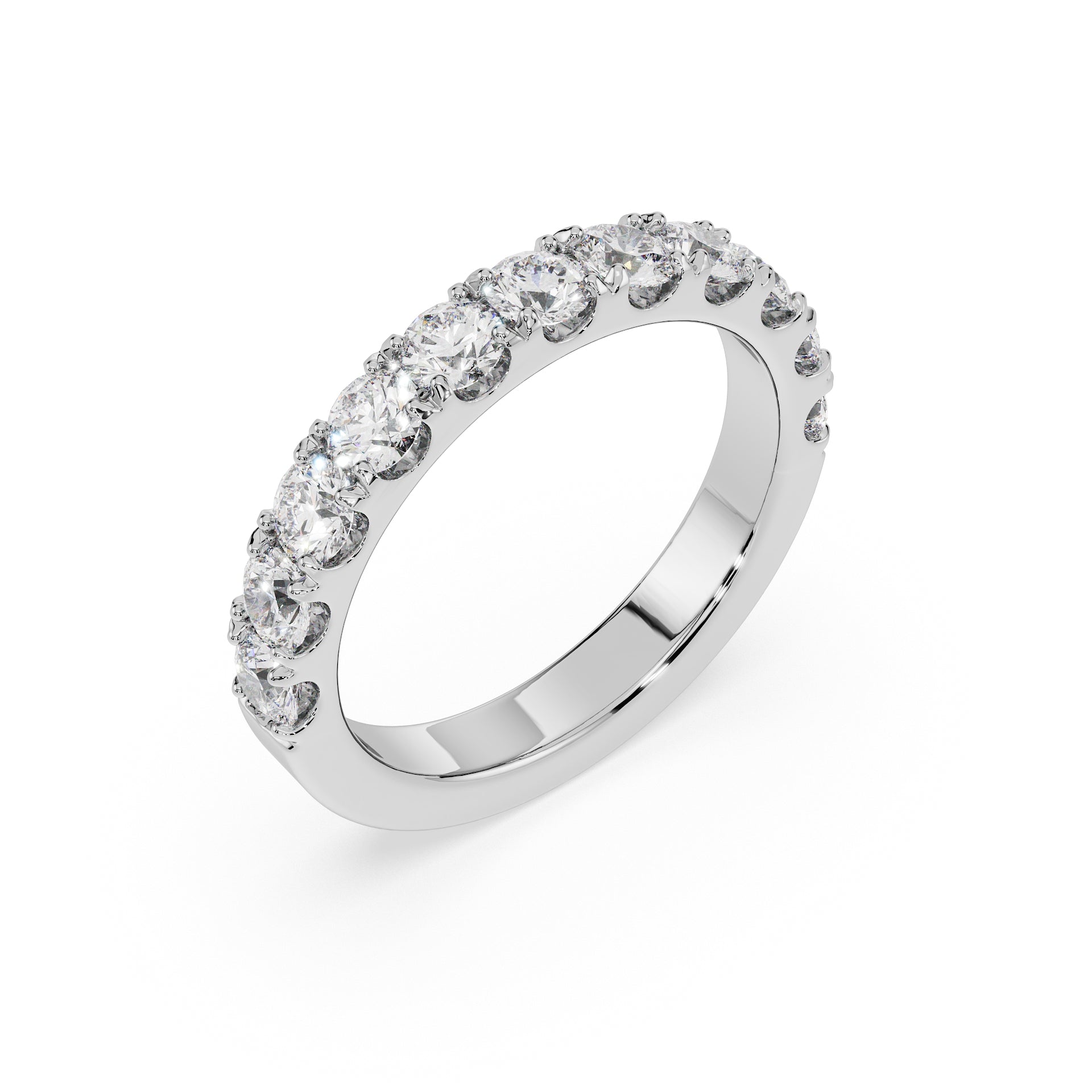 Large Half Eternity Diamond Ring