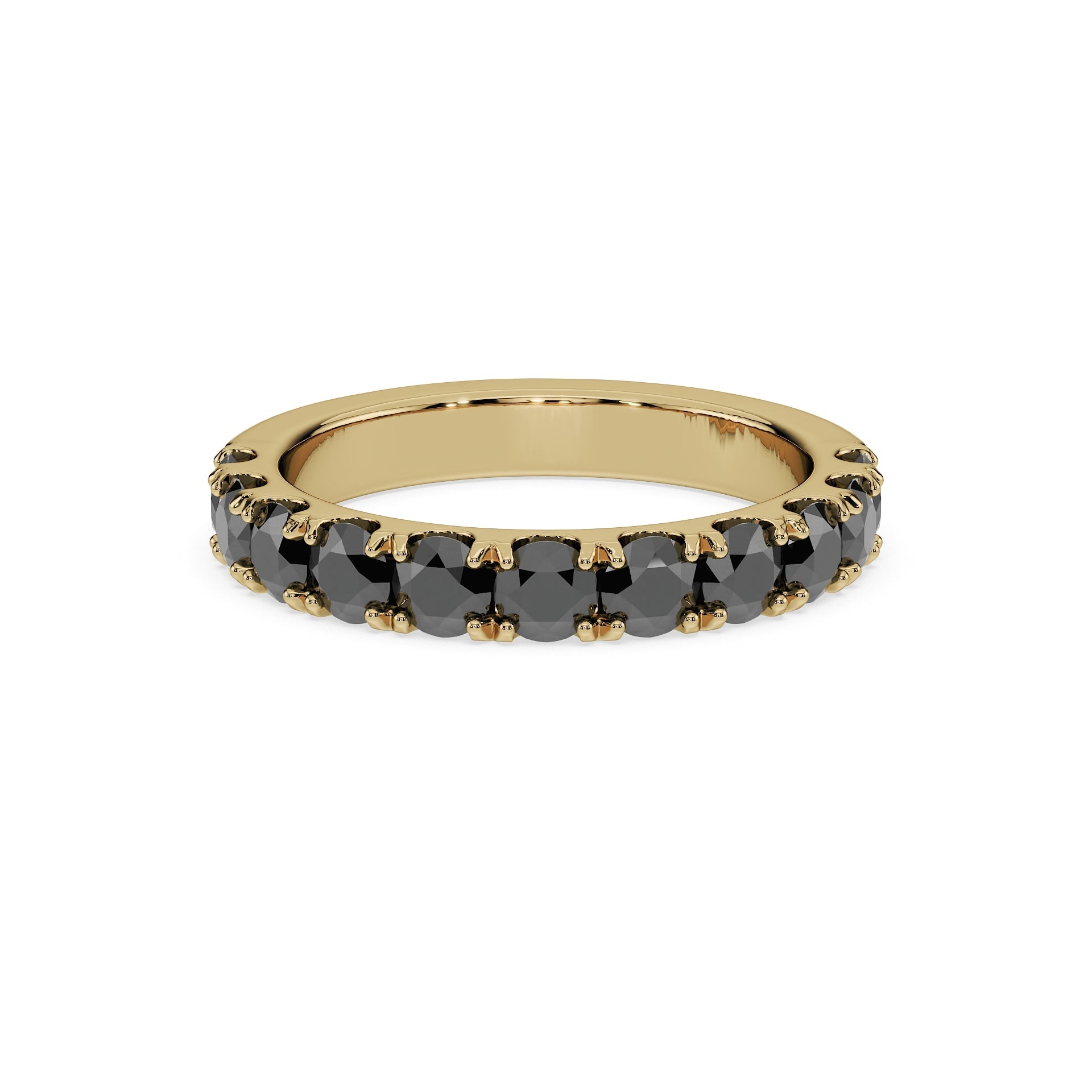 14K Yellow gold_Black Diamond