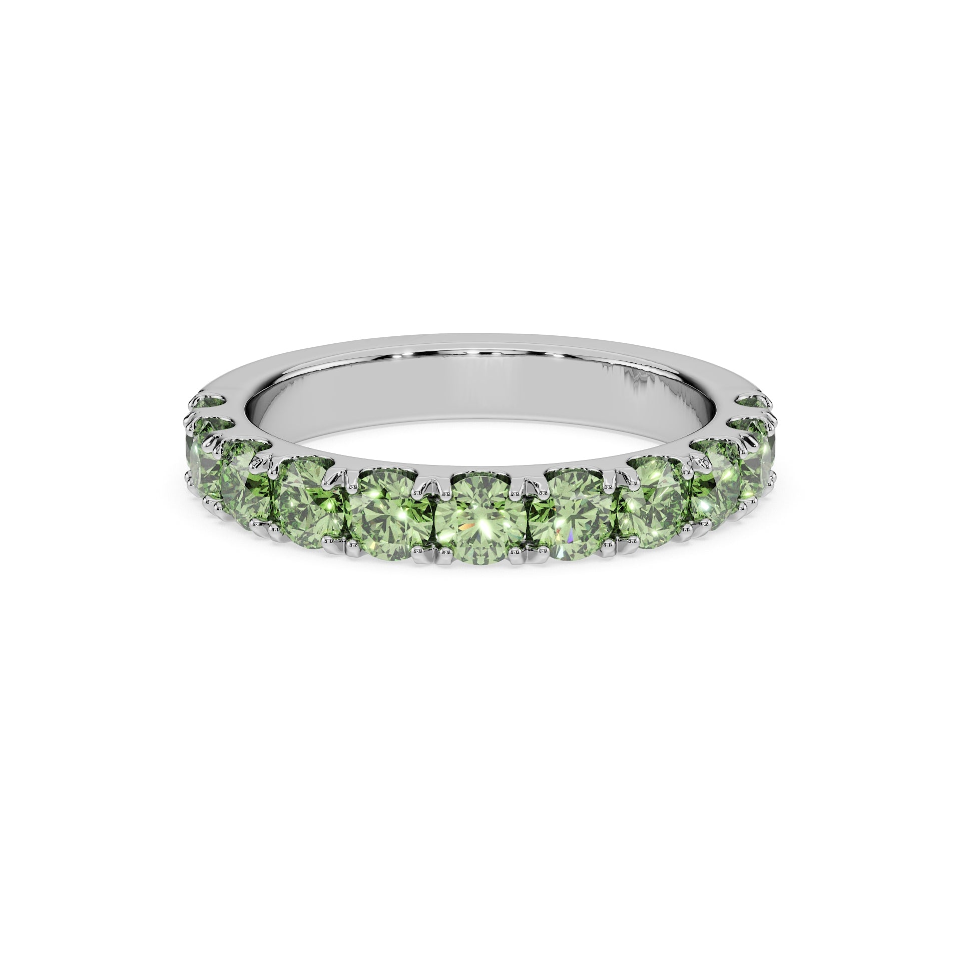 14K White gold_Ocean Green Diamond