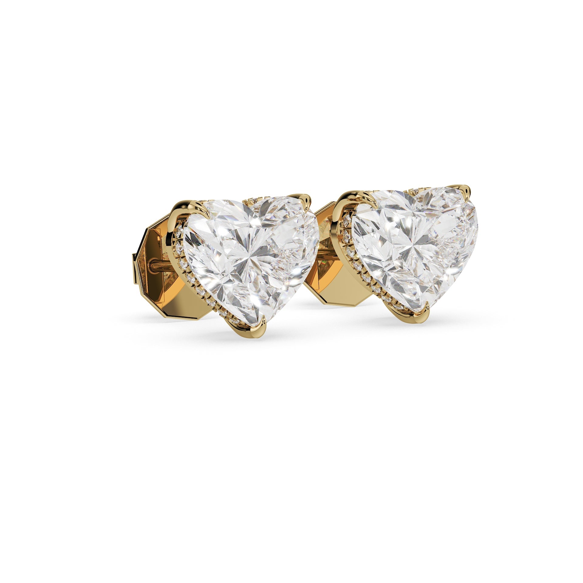 Luxury Heart Diamond Earring (Pair)