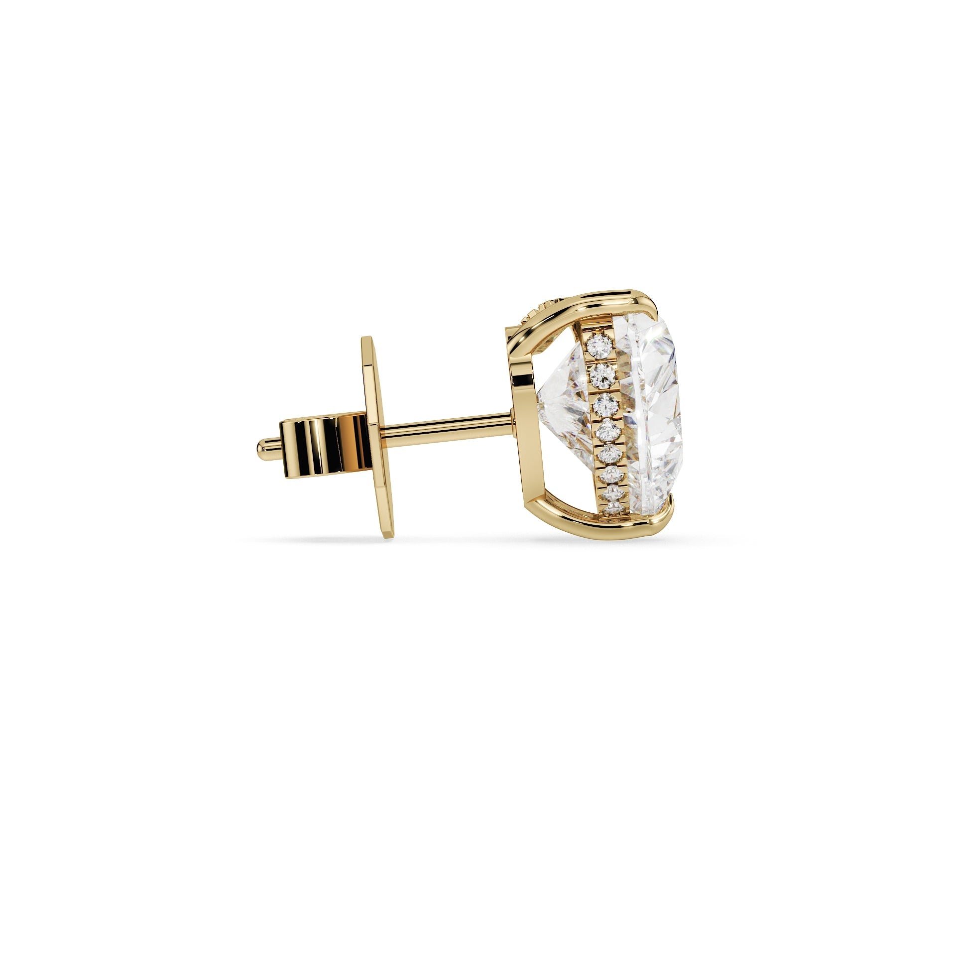 Luxury Heart Diamond Earring Stud (Single)