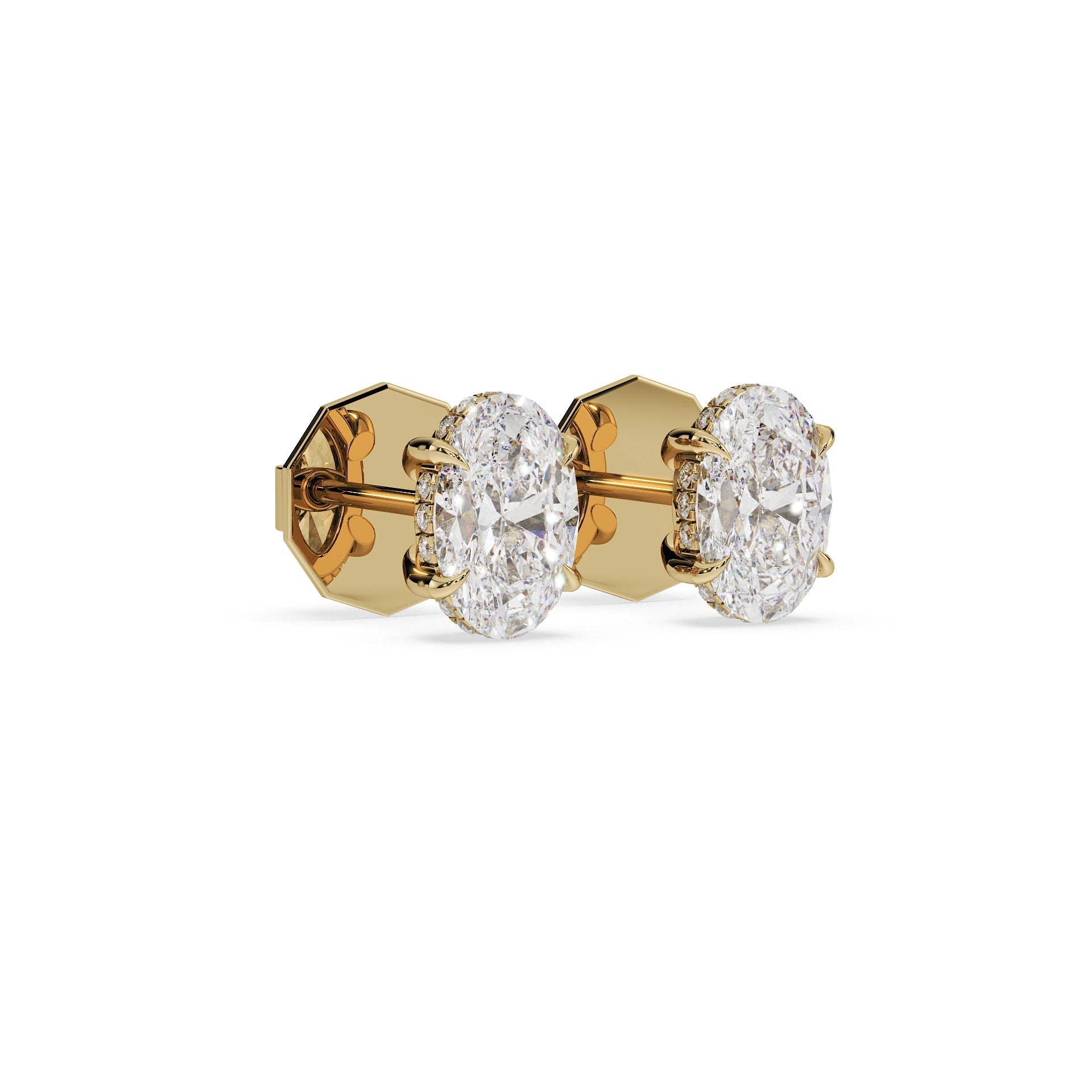 Luxury Oval Diamond Earring (Pair)