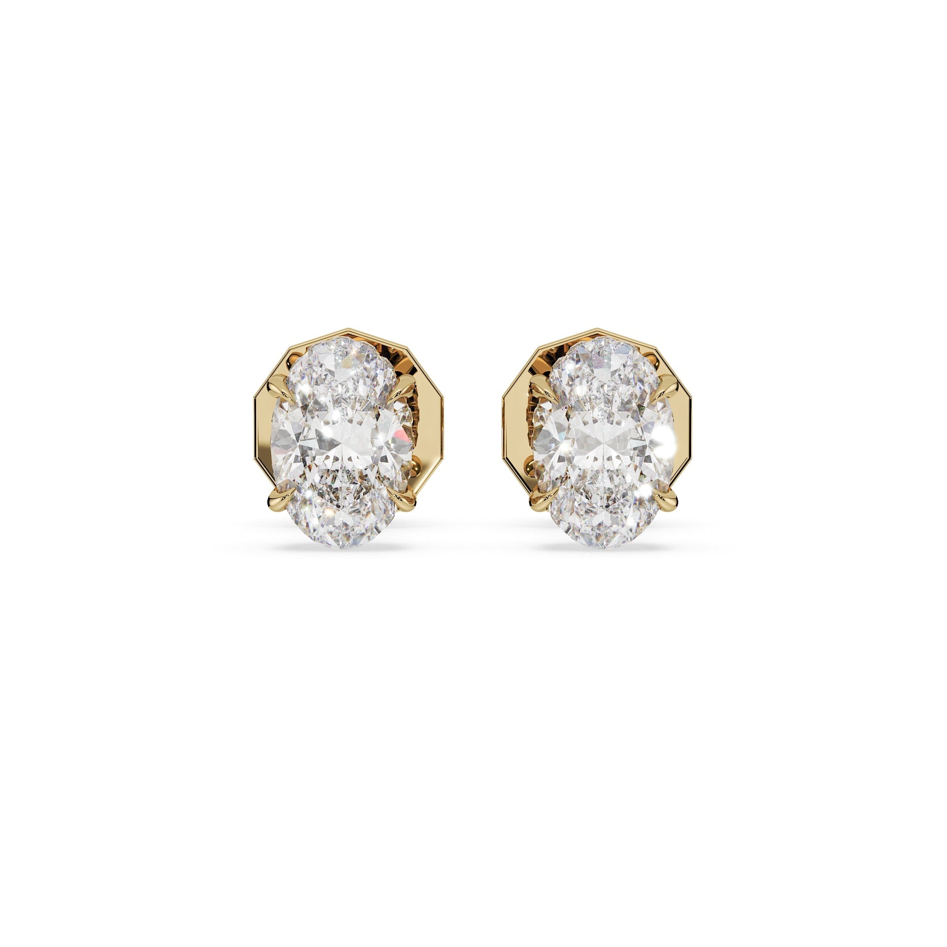 Luxury Oval Diamond Earring (Pair)