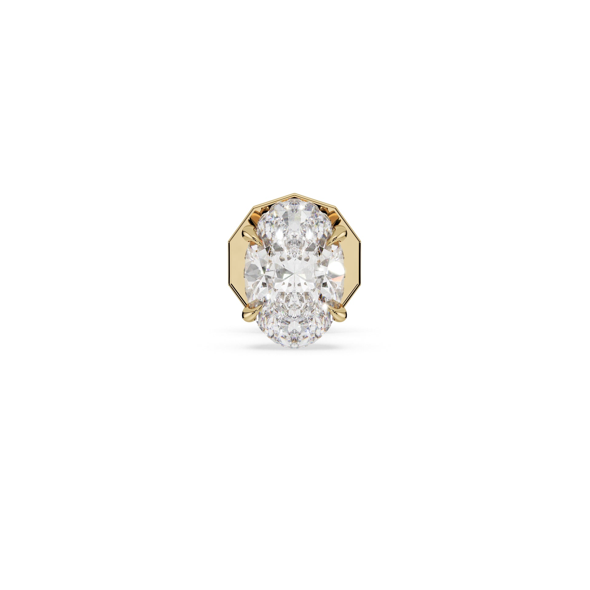 Luxury Oval Diamond Earring Stud (Single)