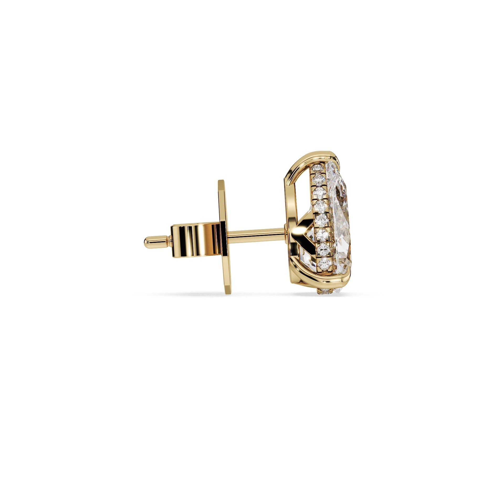 Luxury Pear Diamond Earring Stud (Single)