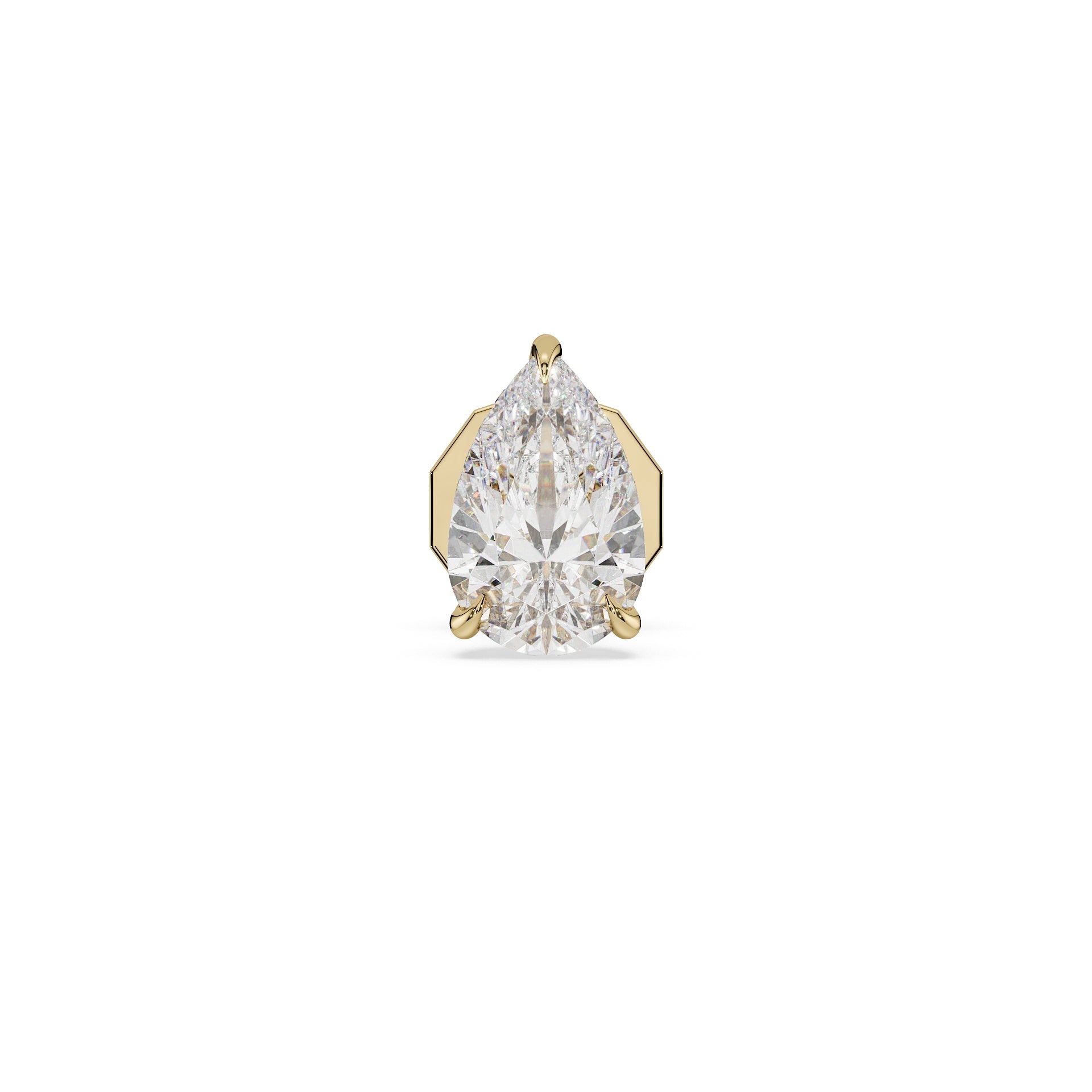 Luxury Pear Diamond Earring Stud (Single)
