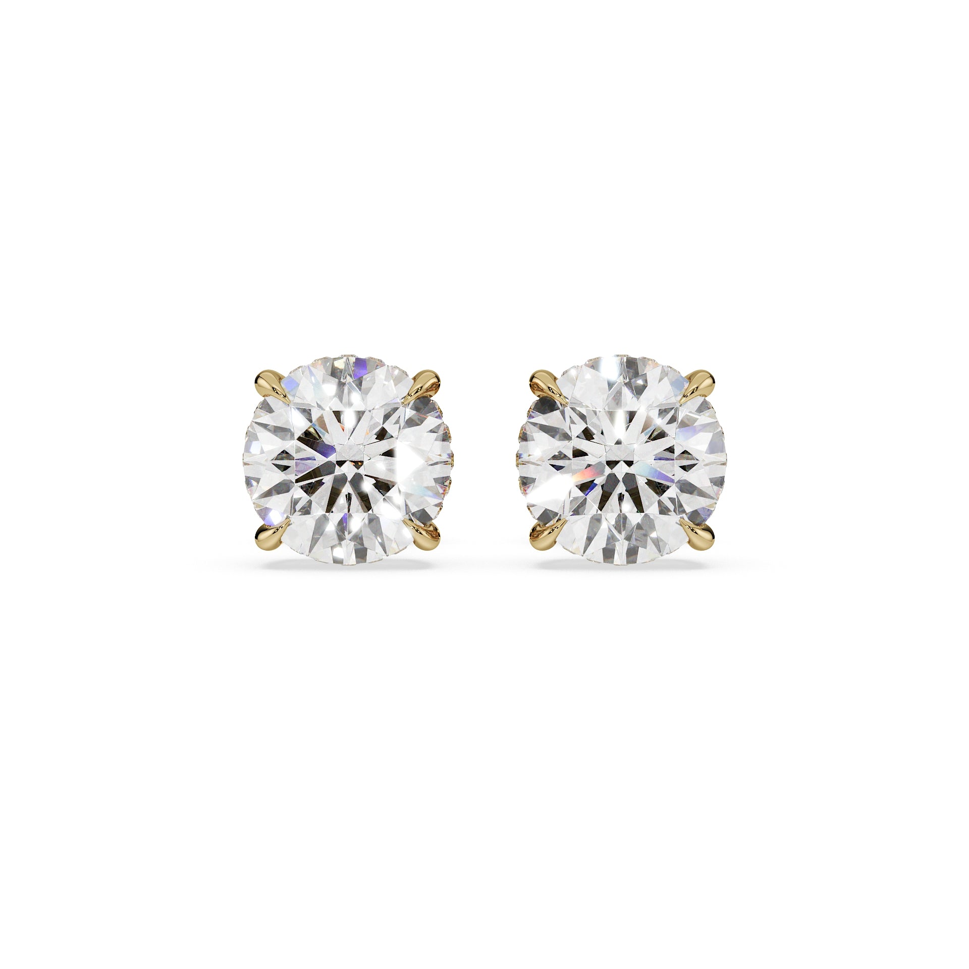 Luxury Round Diamond Earring (Pair)