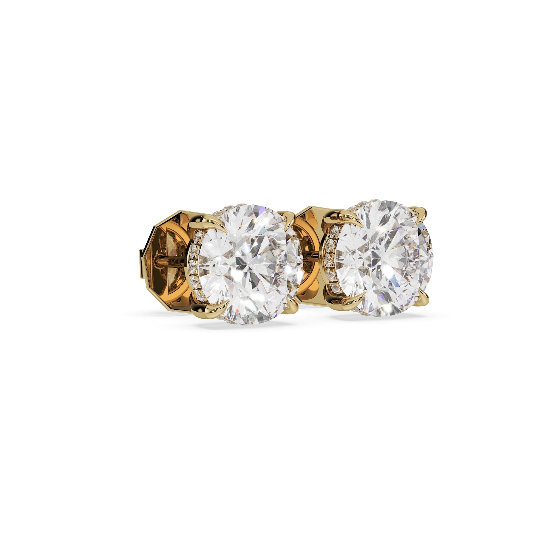 Luxury Round Diamond Earring (Pair)