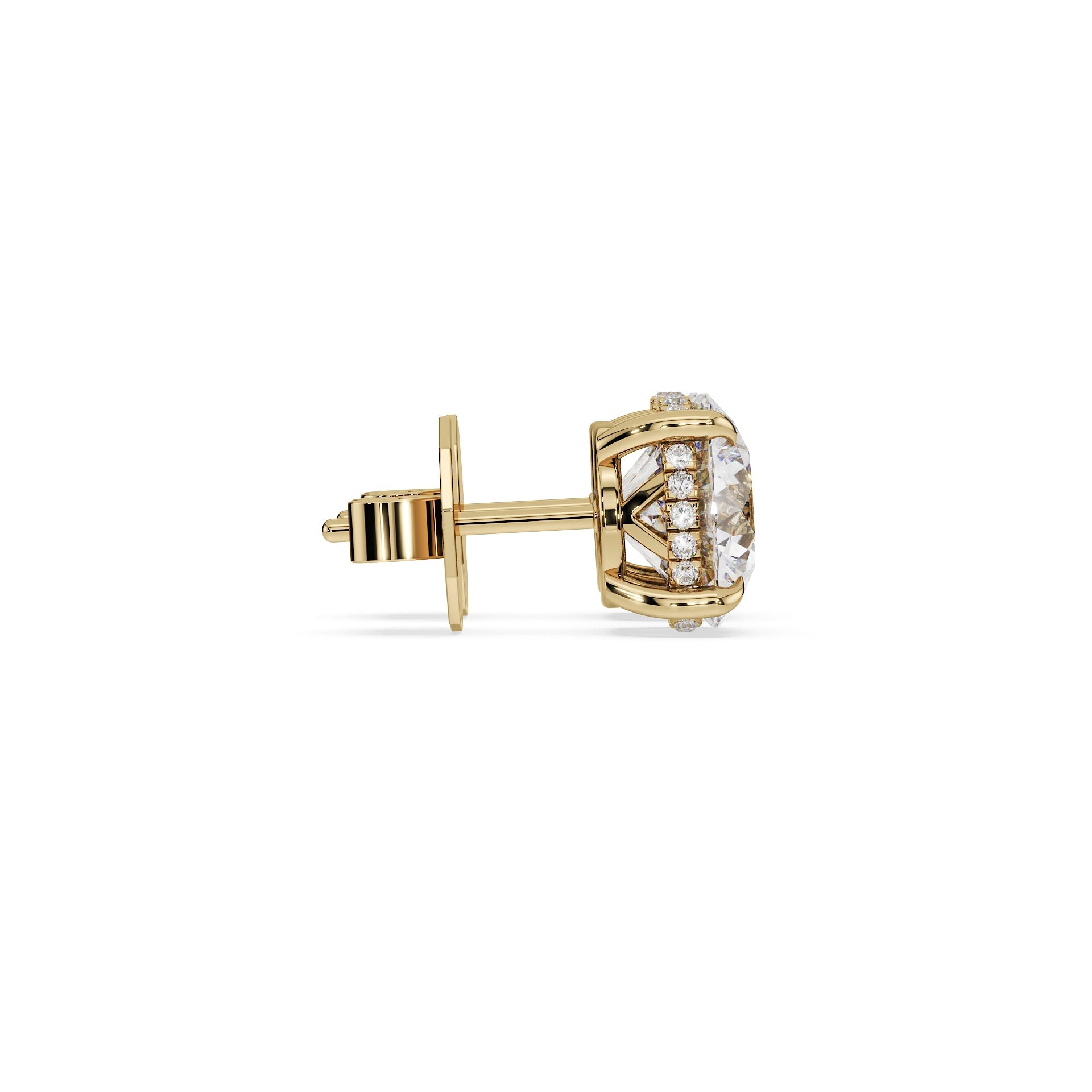 Luxury Round Diamond Earring (Pair)