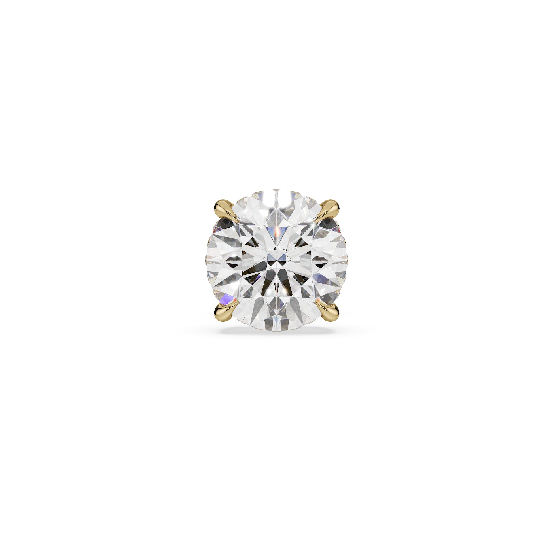 Luxury Round Diamond Earring Stud (Single)