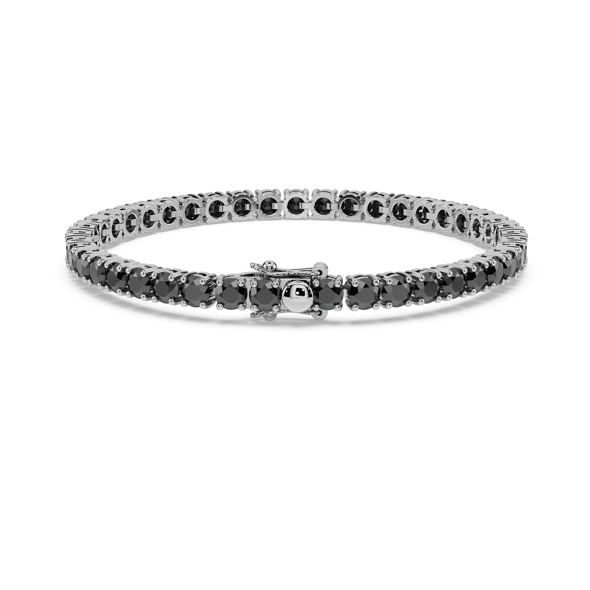 Luxury Tennis Bracelet - Black Diamonds
