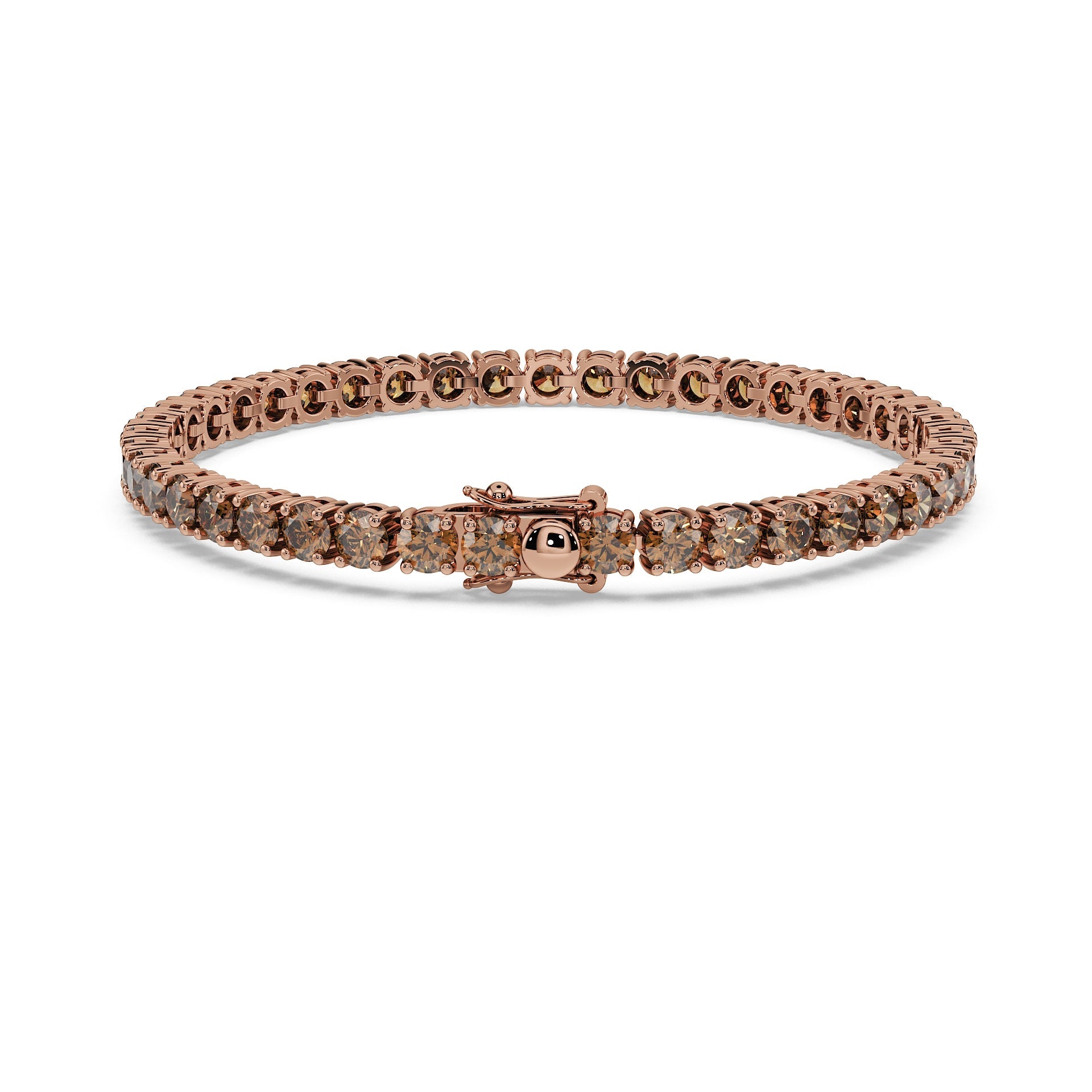 Luxury Tennis Bracelet - Brown Diamonds