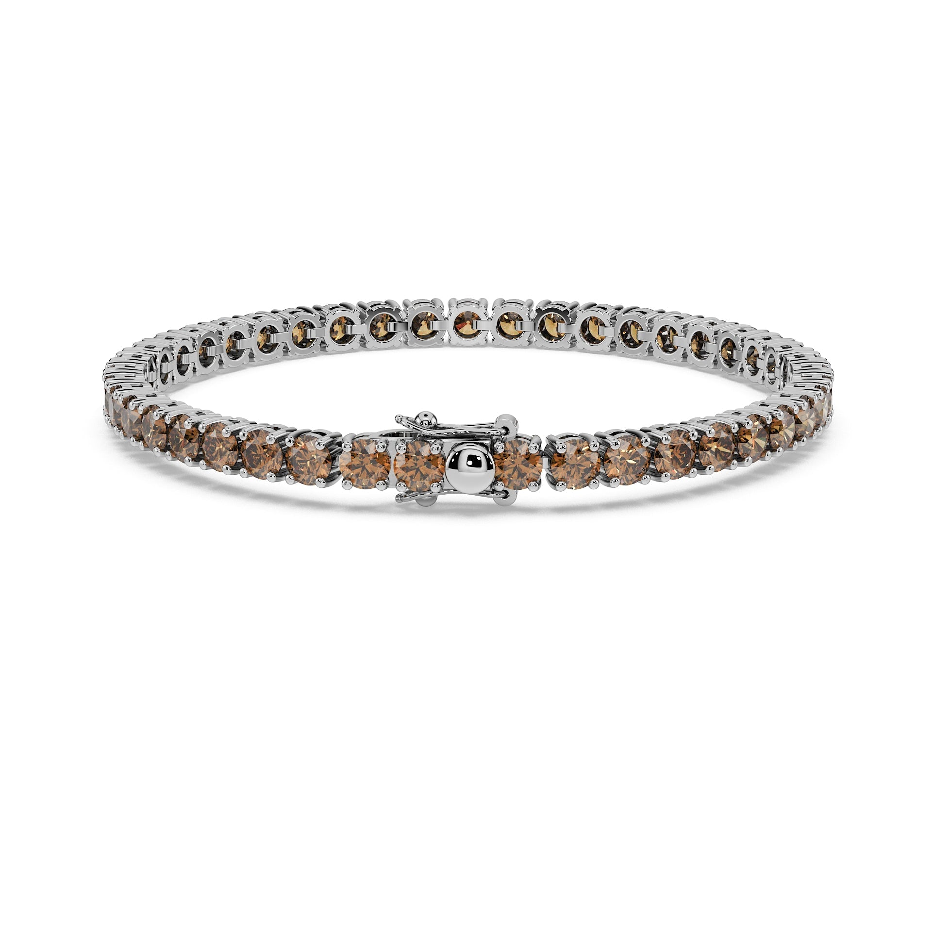 Luxury Tennis Bracelet - Brown Diamonds