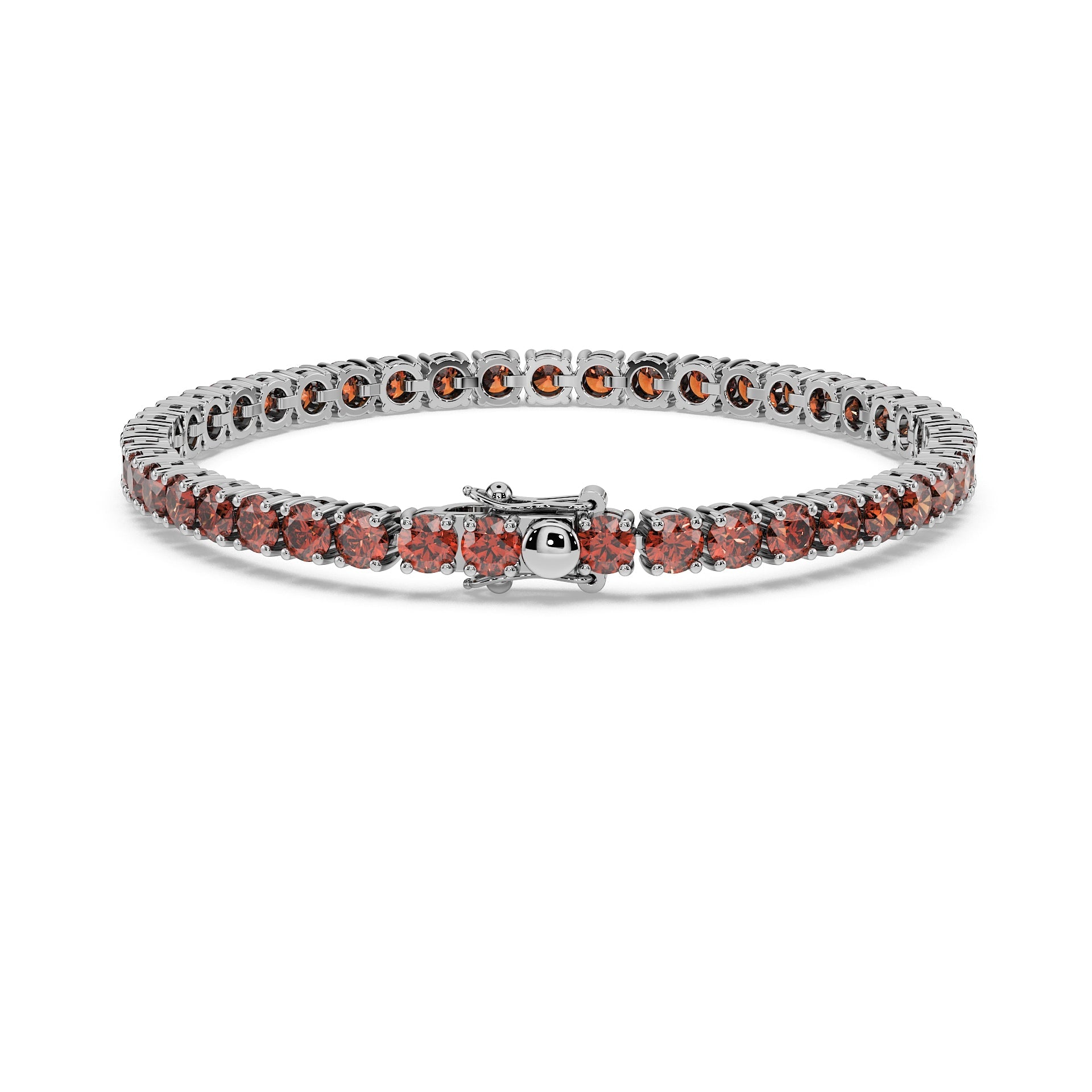 Luxury Tennis Bracelet - Cherry Cognac Diamonds