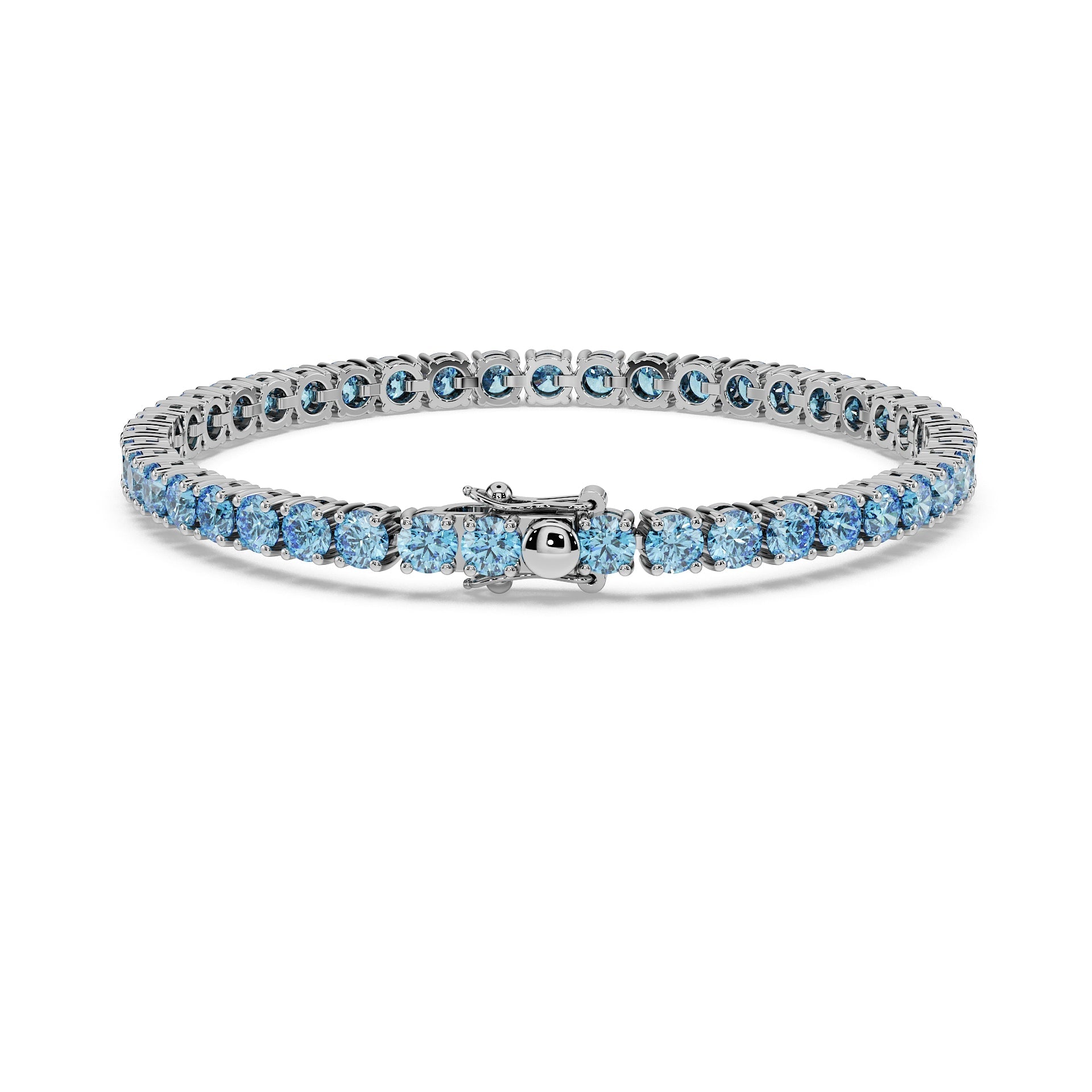 Luxury Tennis Bracelet - Ice Blue Diamonds