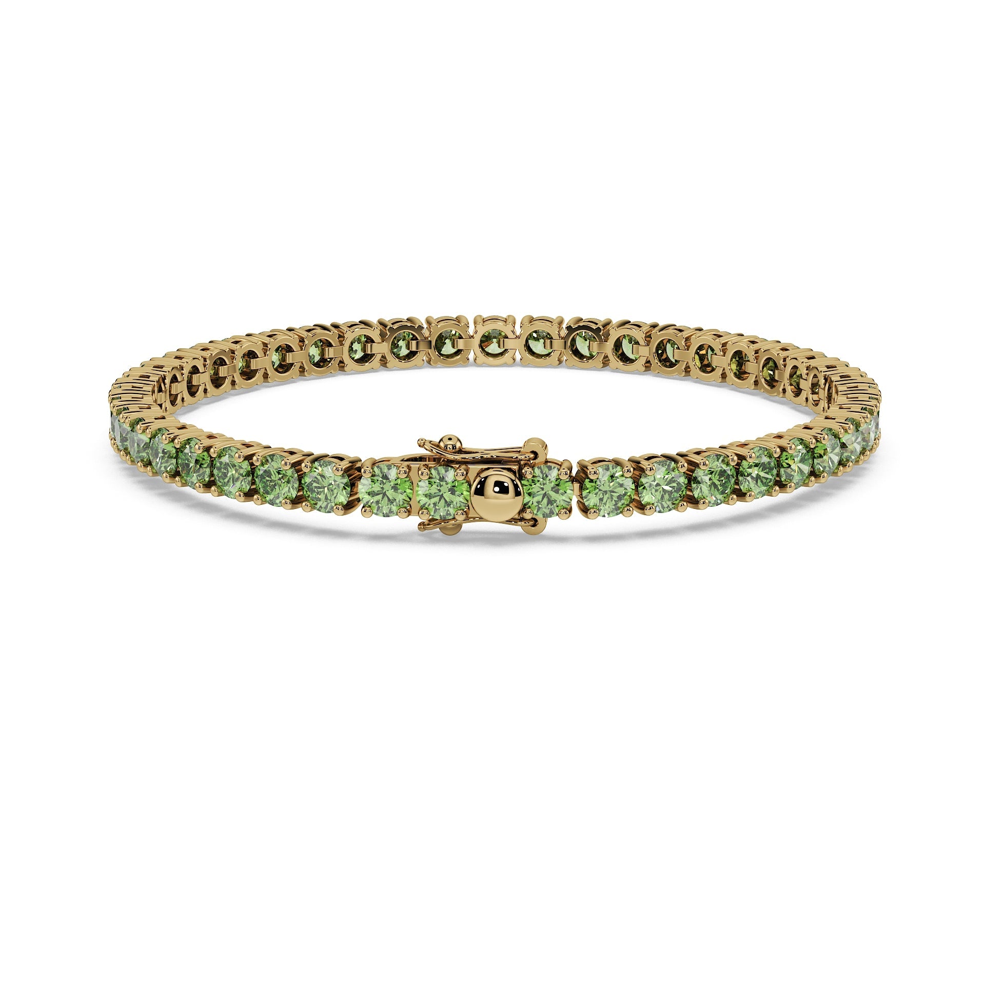 Luxury Tennis Bracelet - Ocean Green Diamonds