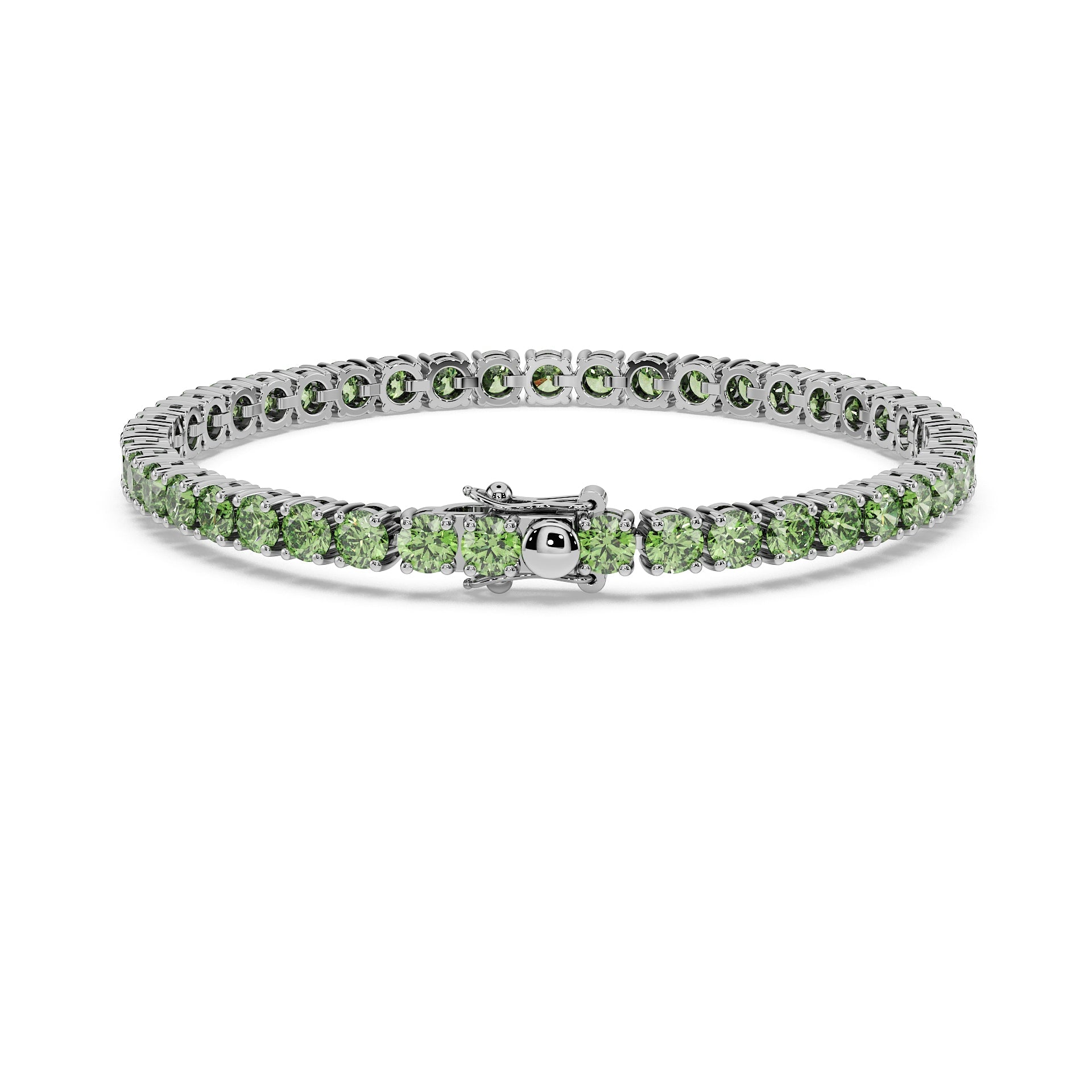 Luxury Tennis Bracelet - Ocean Green Diamonds