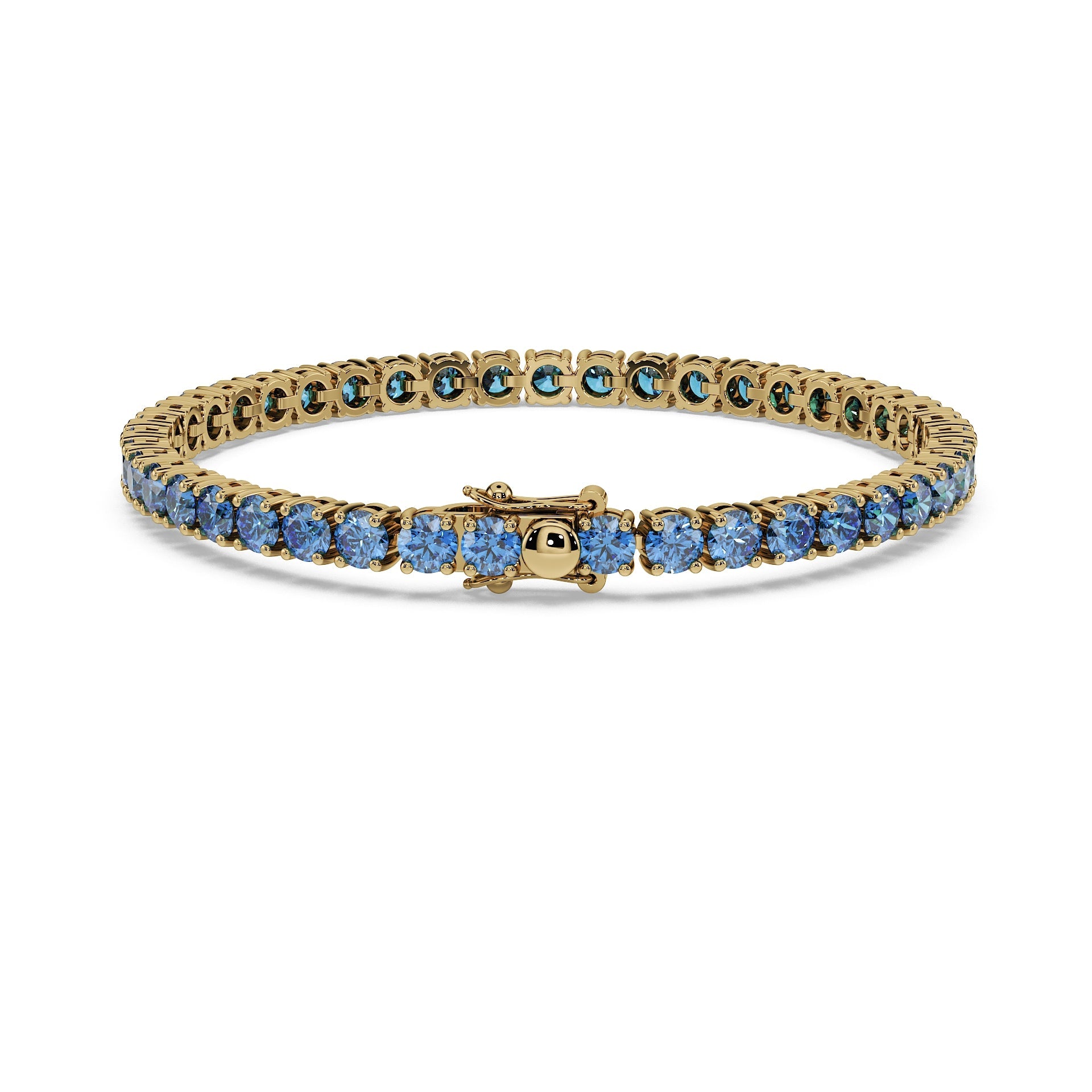 Luxury Tennis Bracelet - Royal Blue Diamonds