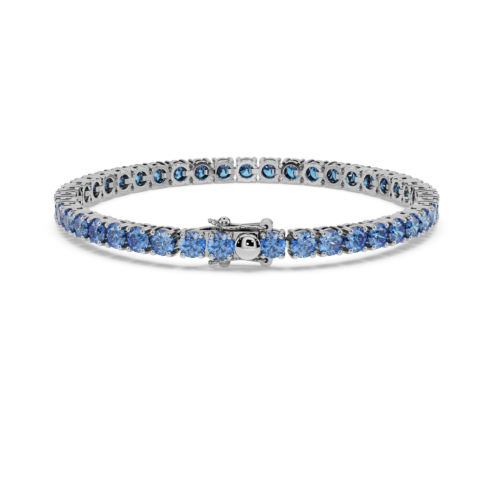 Luxury Tennis Bracelet - Royal Blue Diamonds