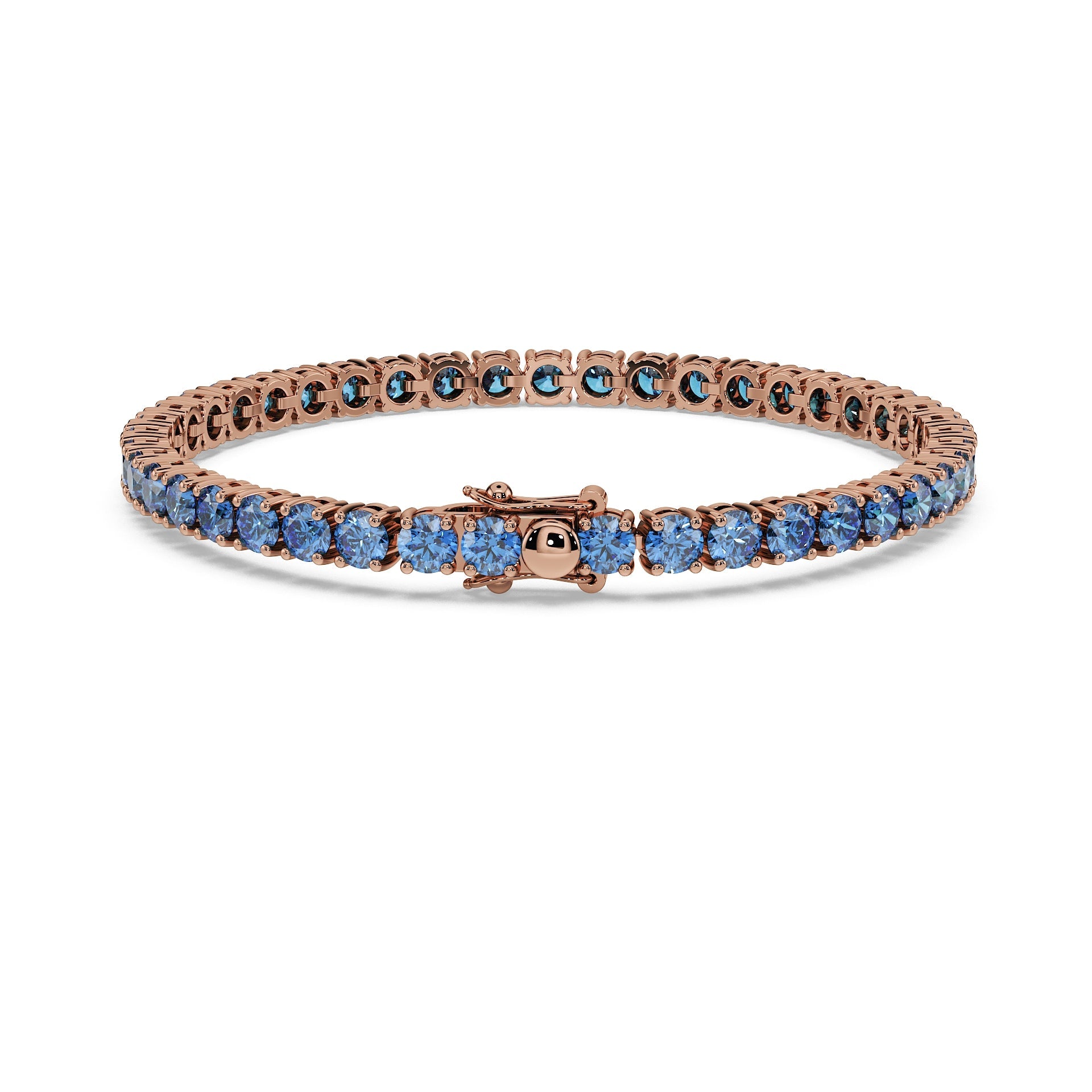 Luxury Tennis Bracelet - Royal Blue Diamonds
