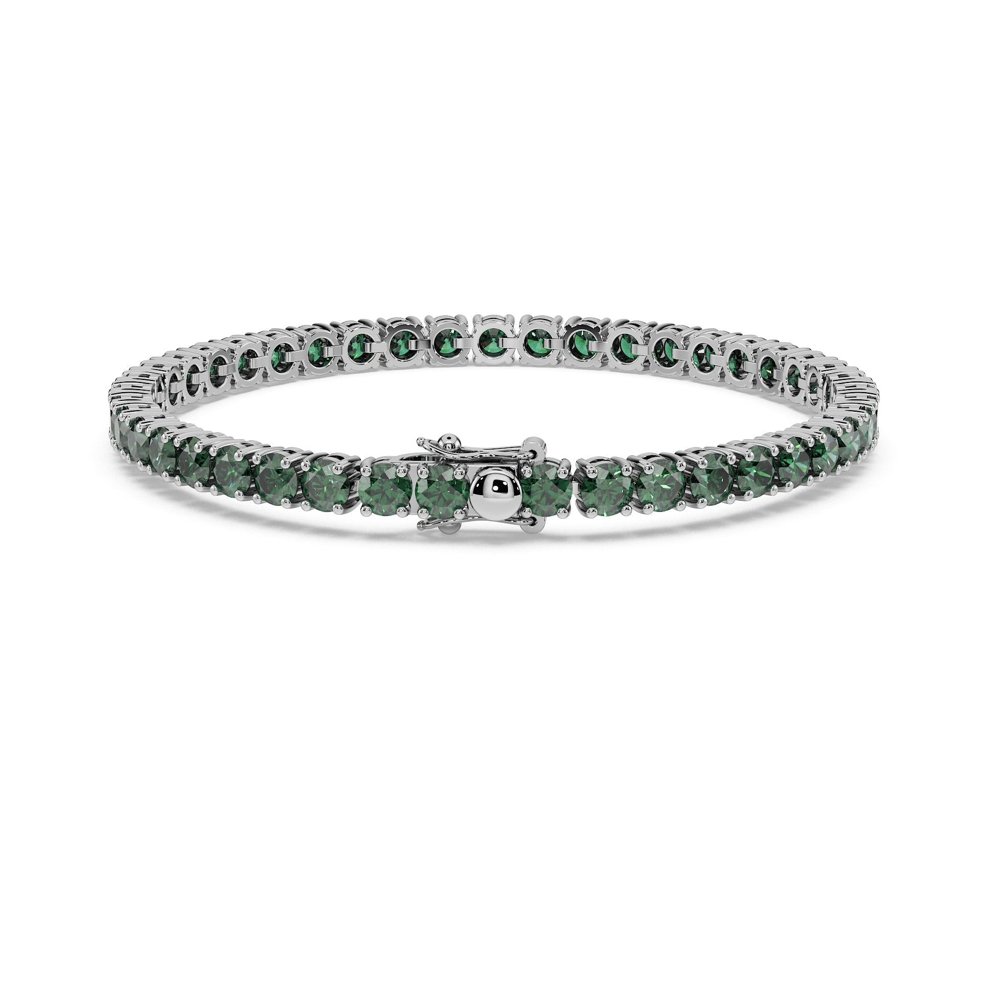 Luxury Tennis Bracelet - Royal Green Diamonds