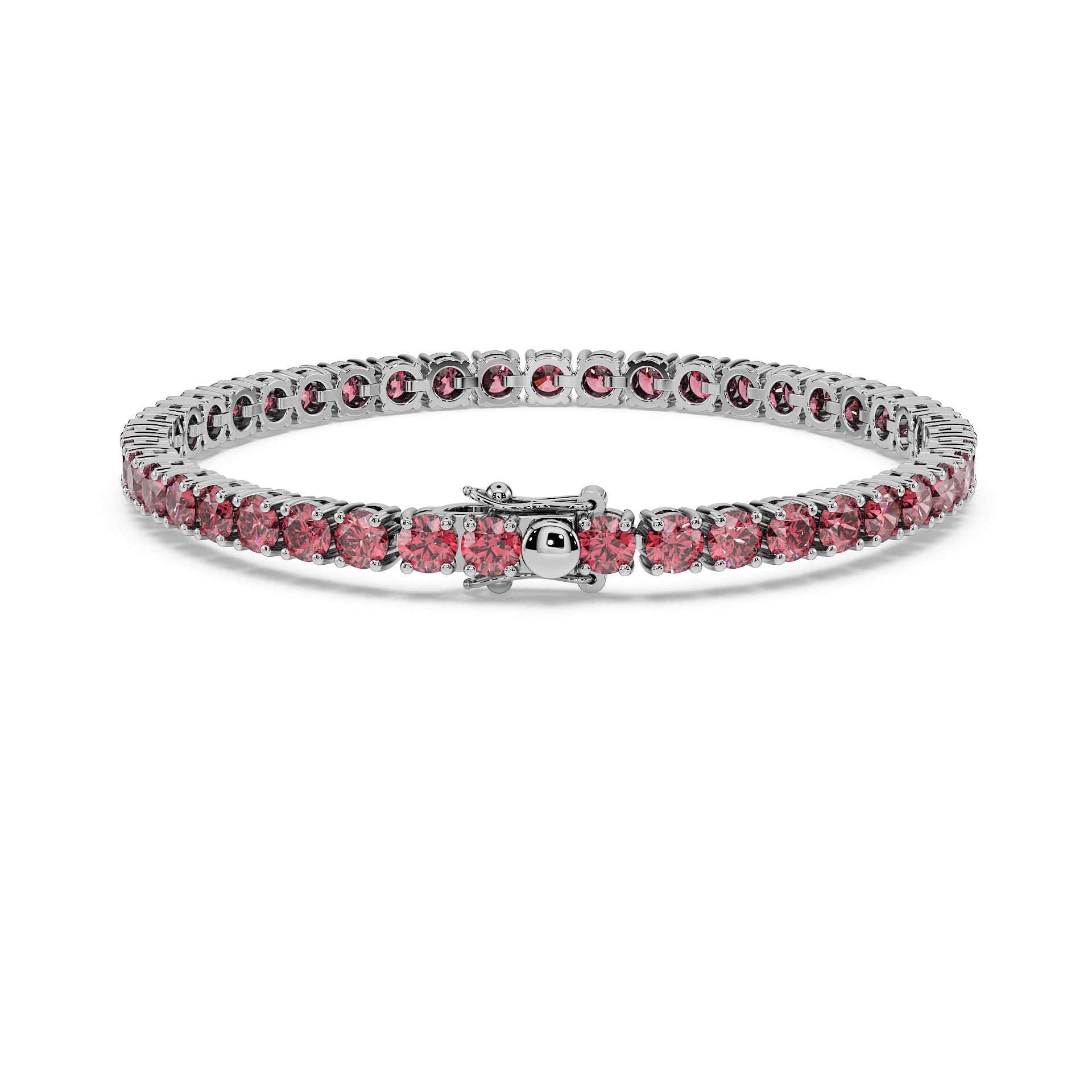 Luxury Tennis Bracelet - Royal Pink Diamonds