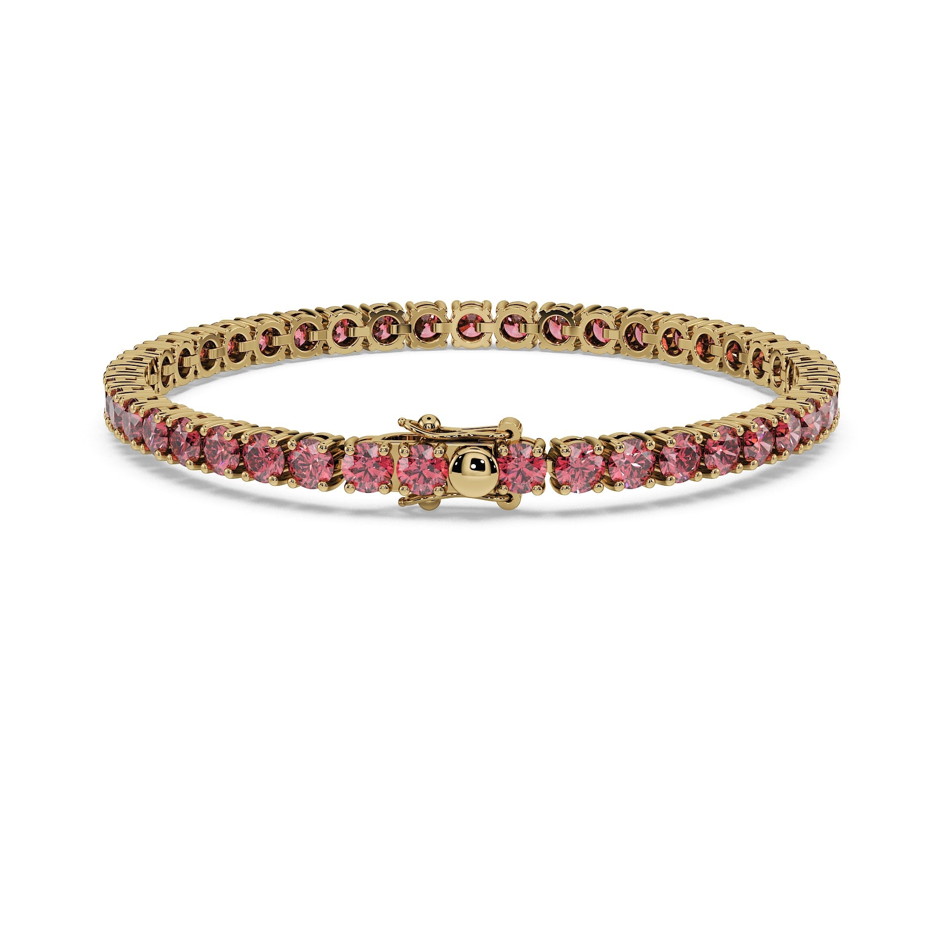 Luxury Tennis Bracelet - Royal Pink Diamonds
