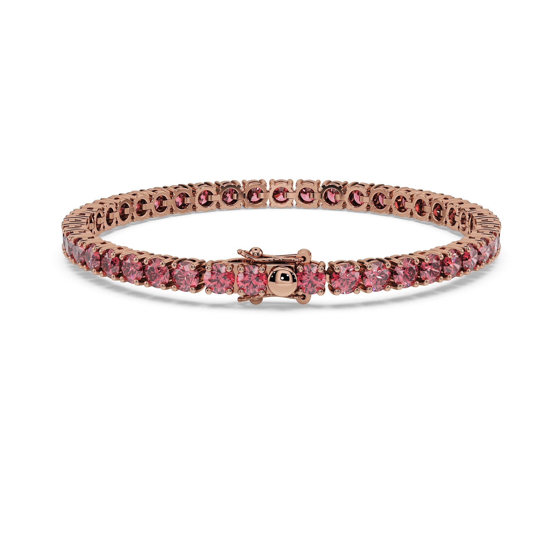 Luxury Tennis Bracelet - Royal Pink Diamonds