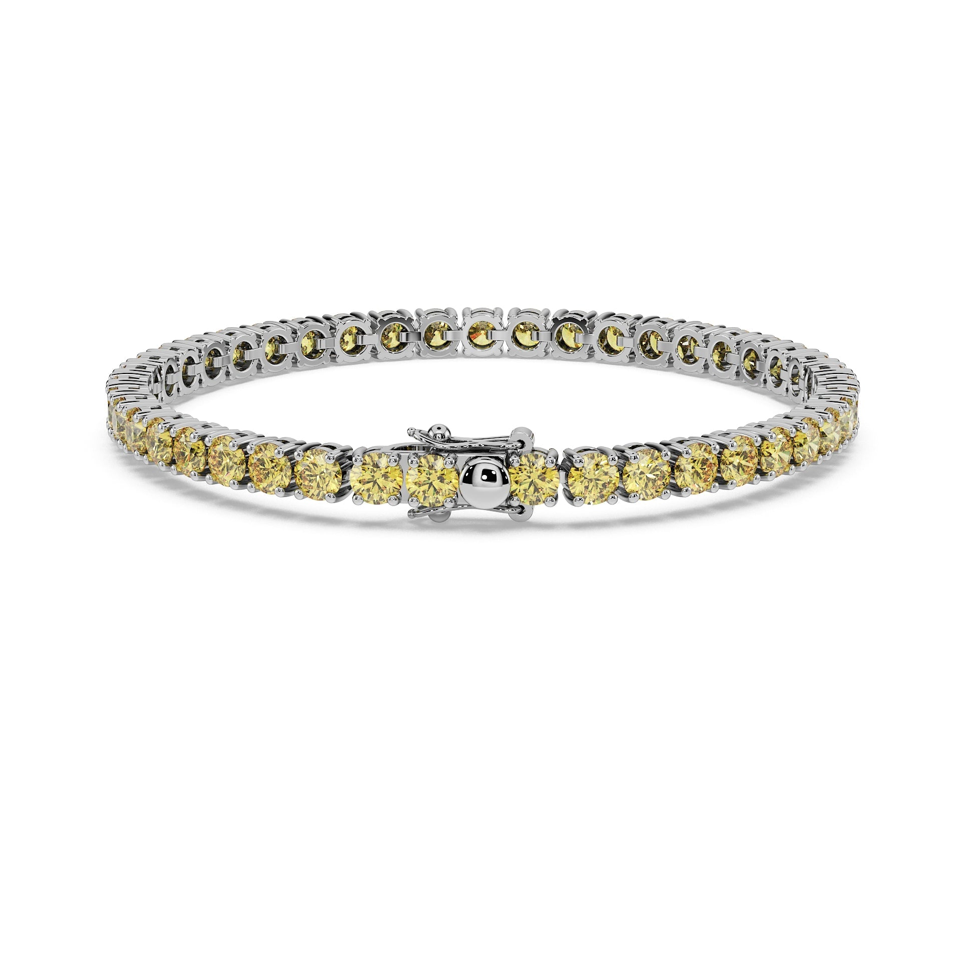 Luxury Tennis Bracelet - Yellow Diamonds