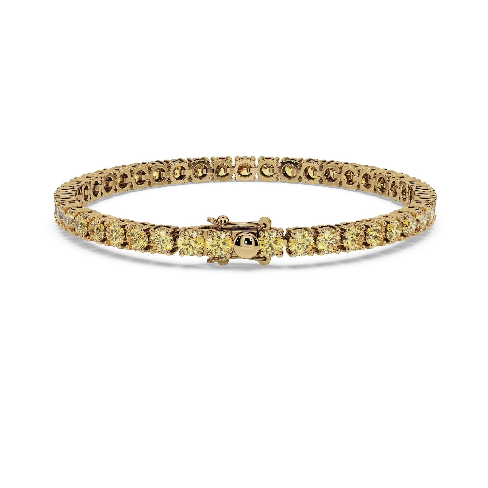 Luxury Tennis Bracelet - Yellow Diamonds
