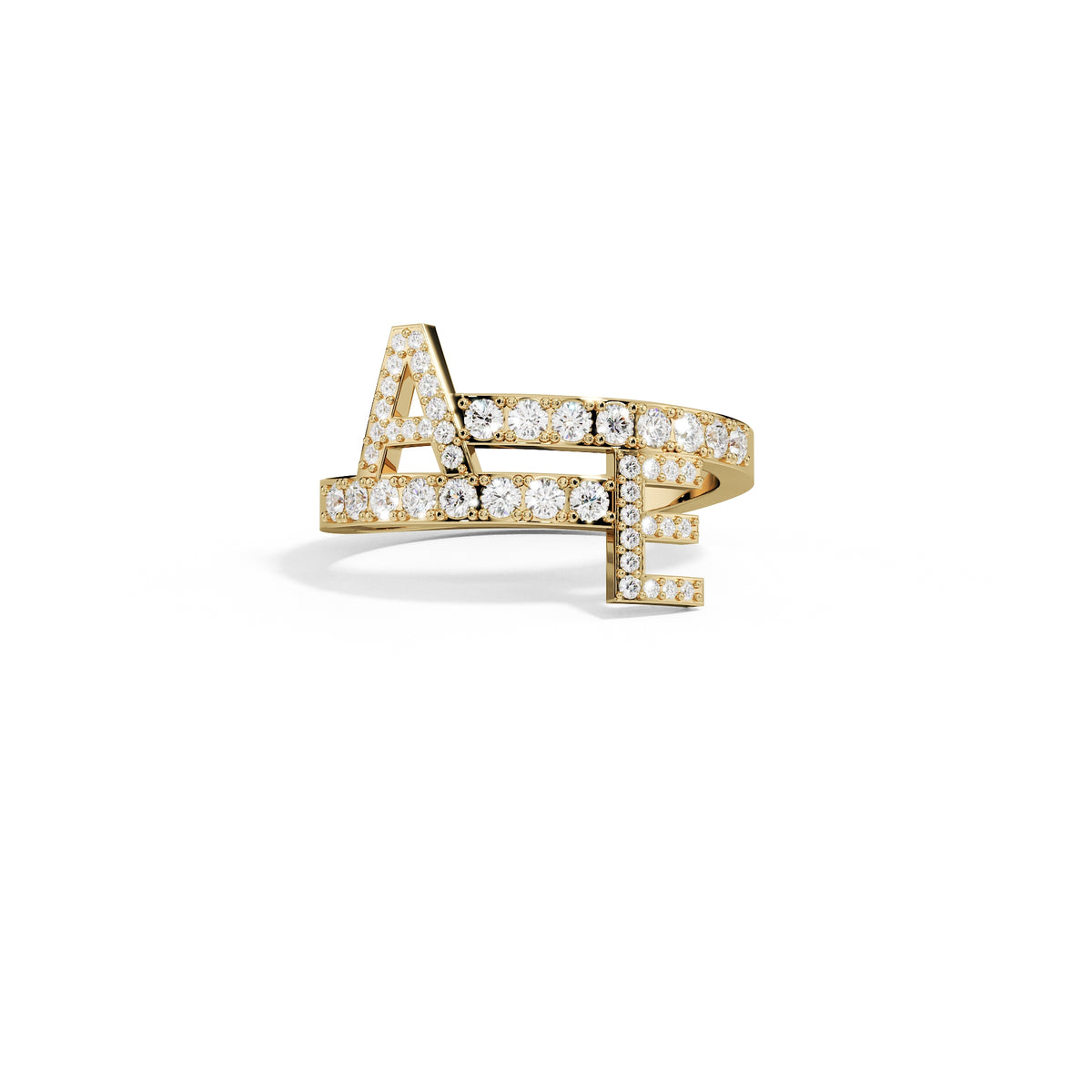 Doppel-Initialen-Diamantring