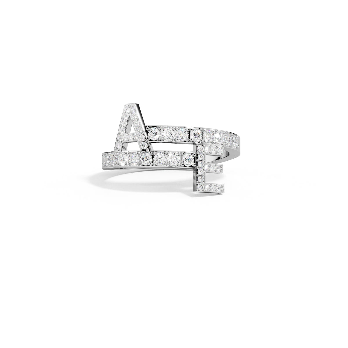 Doppel-Initialen-Diamantring