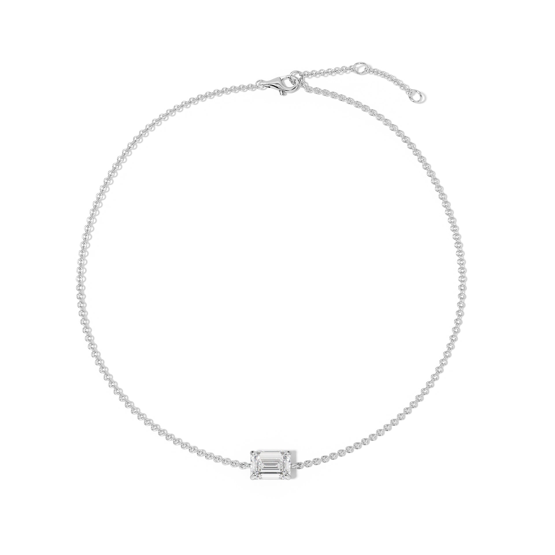 Emerald Cut Diamond Bracelet