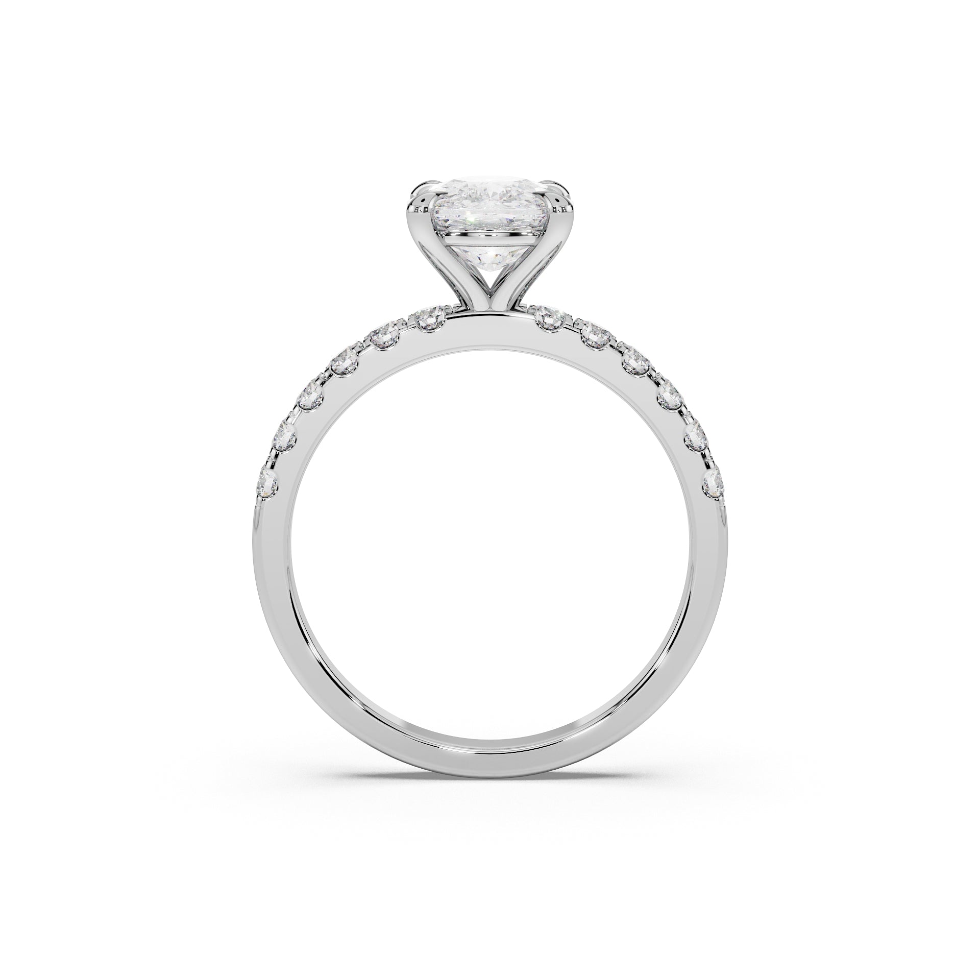 Elongated Cushion Cut Engagement Ring - Classic Collection