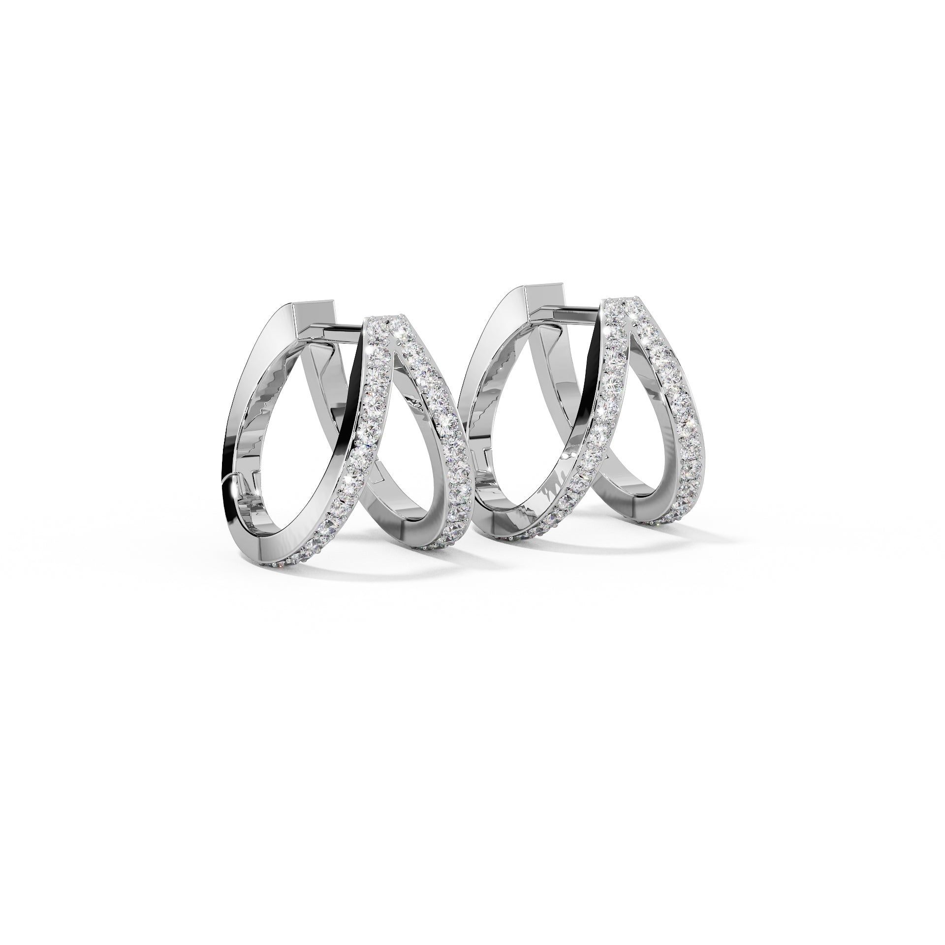 Vedder Creolen mit Diamanten