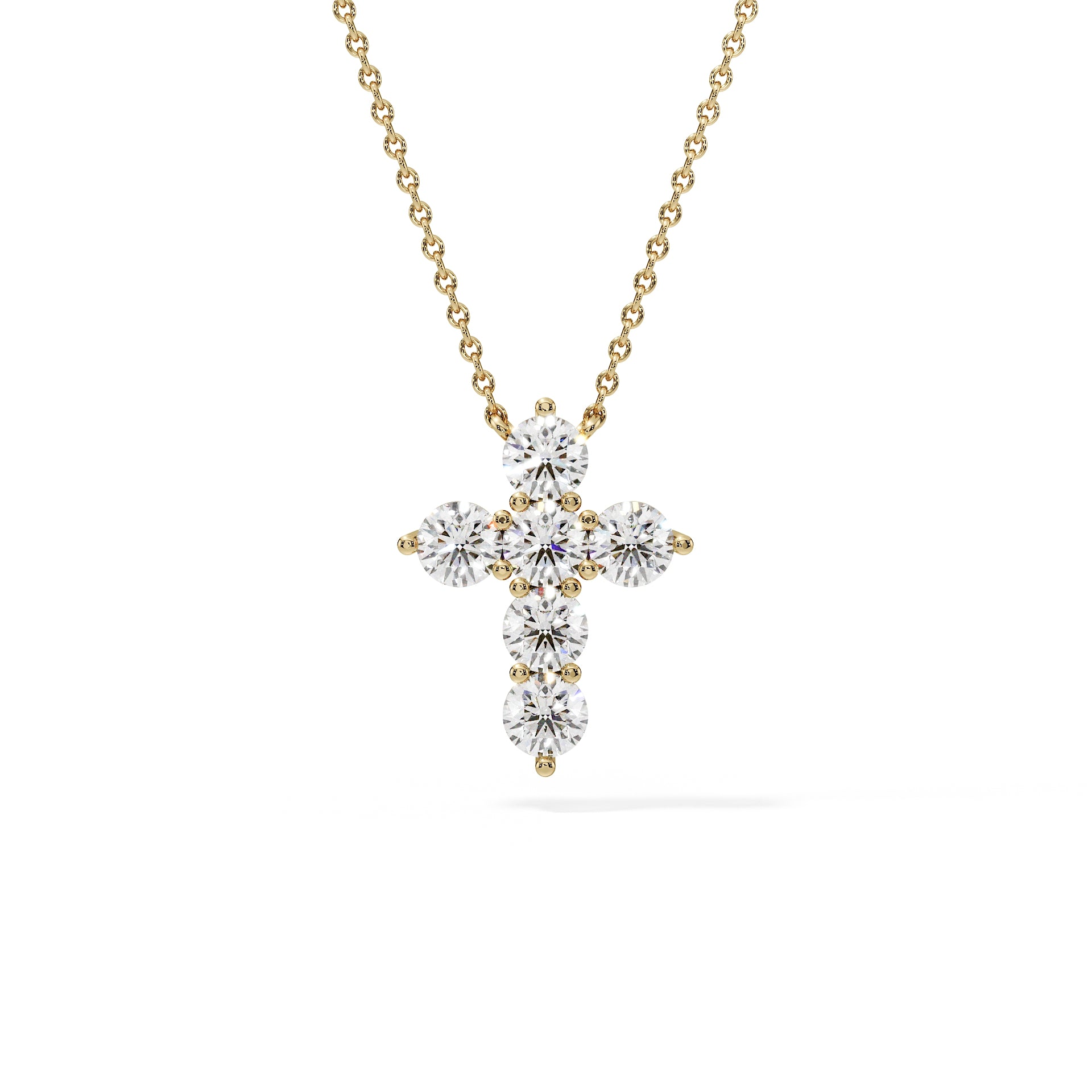 Collar con cruz de diamantes