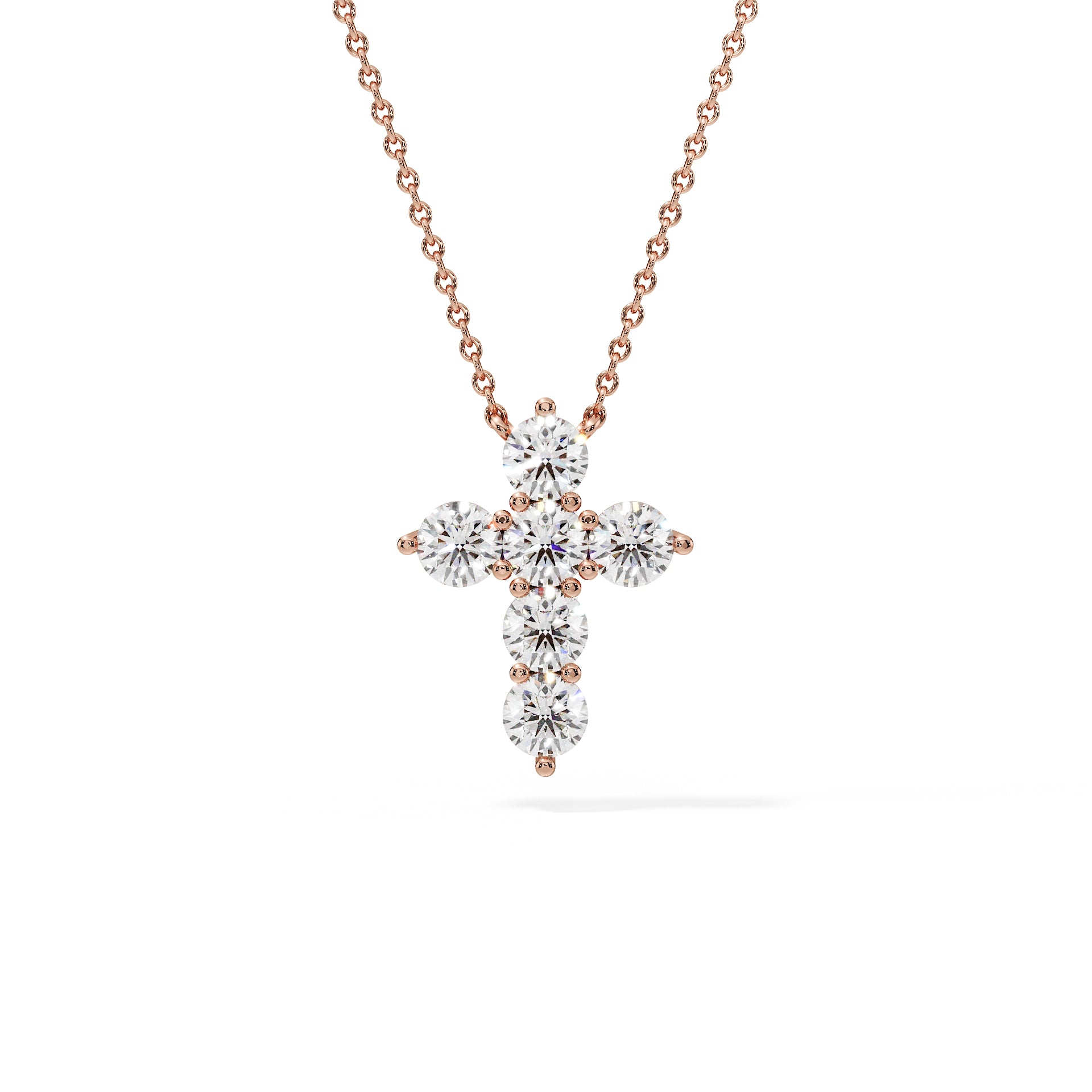 Collar con cruz de diamantes