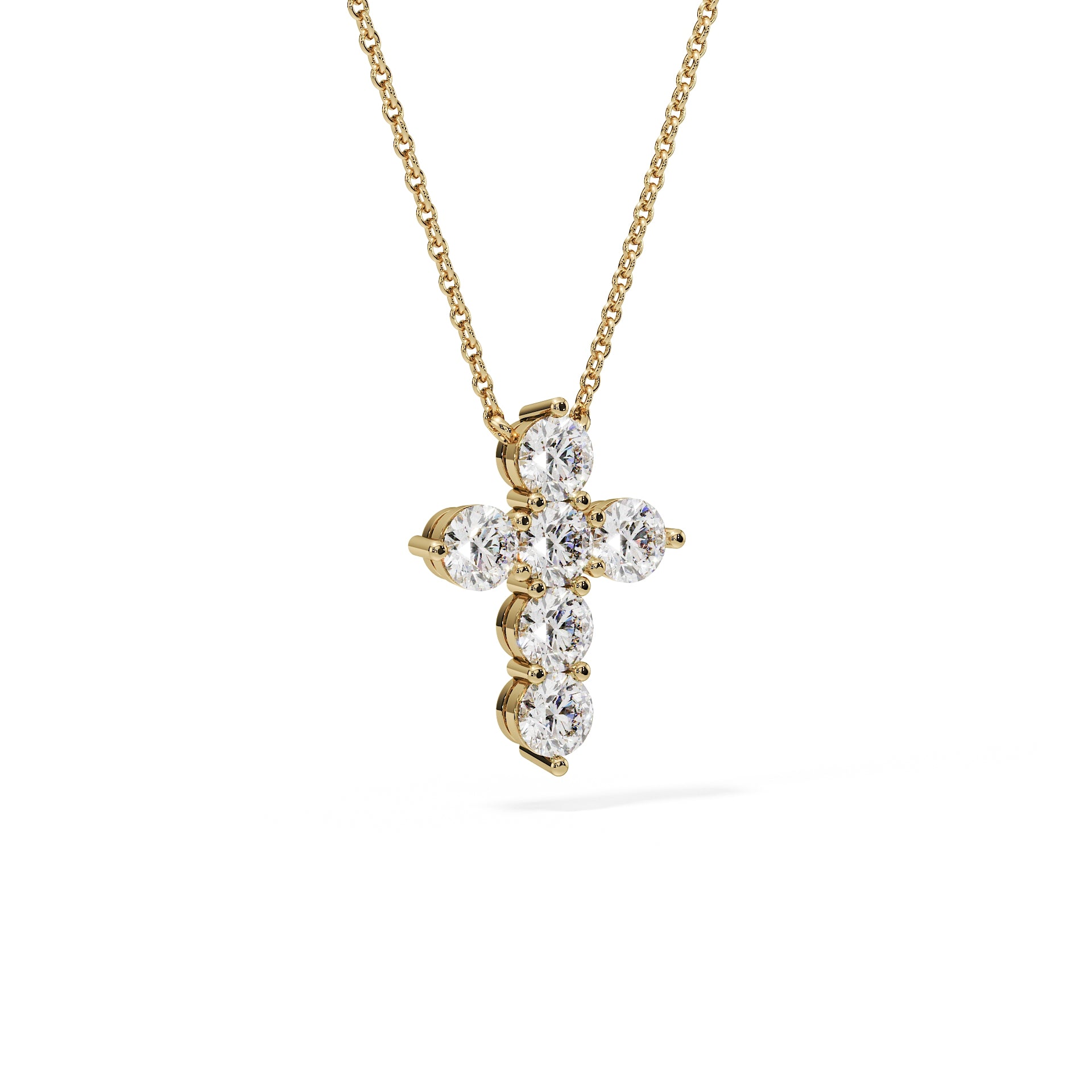 Collar con cruz de diamantes