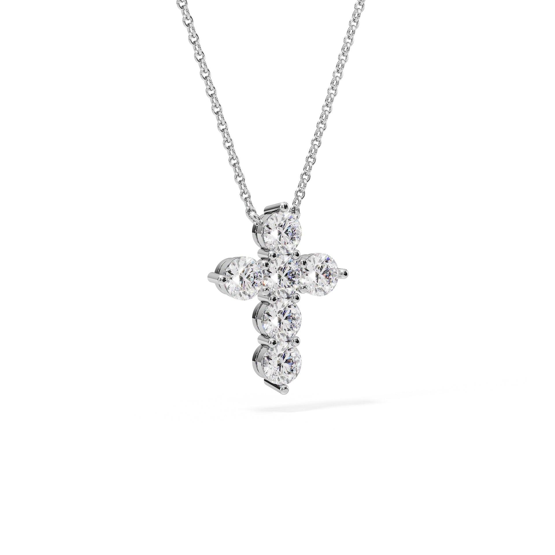 Collar con cruz de diamantes