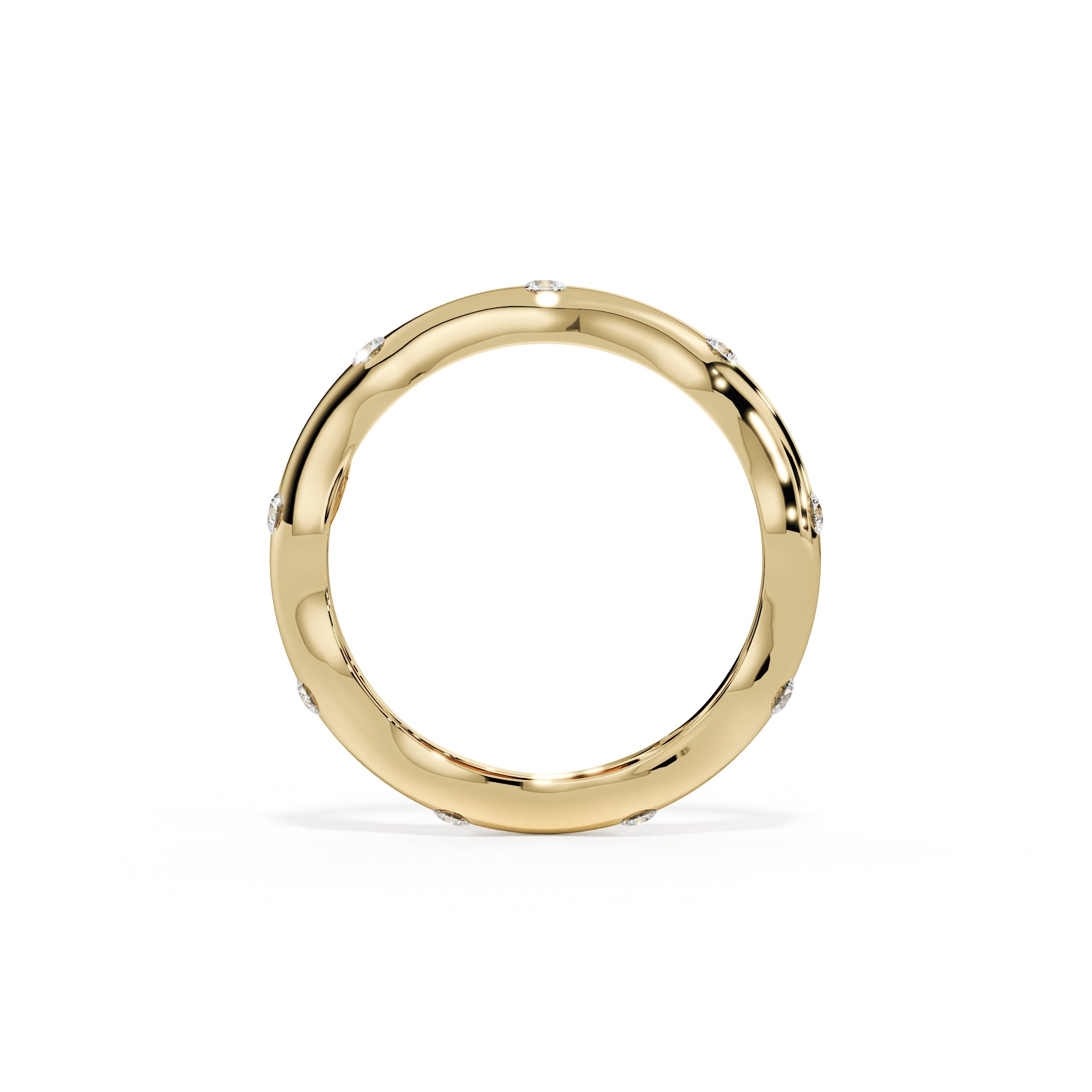 Anello a onda con diamante