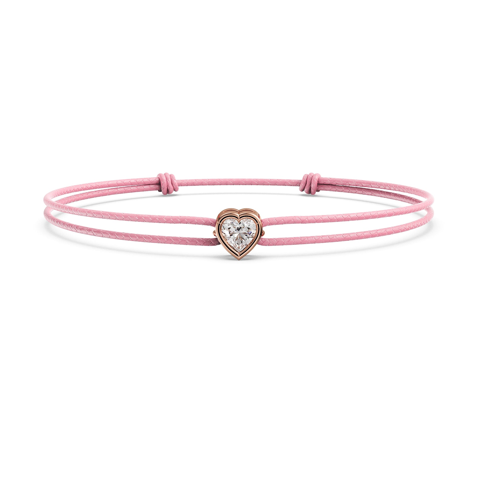 Heart Diamond Cord Bracelet
