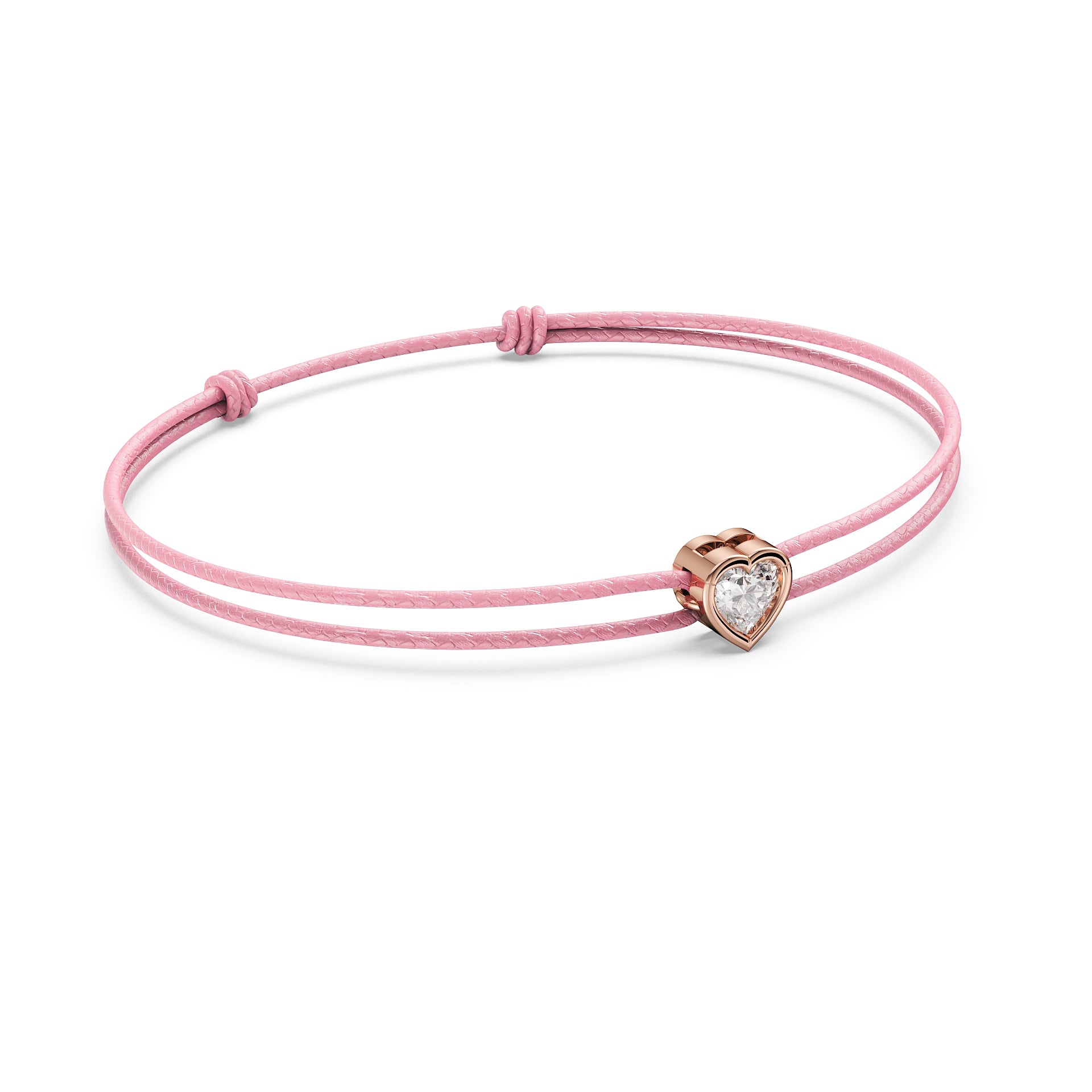 Heart Diamond Cord Bracelet